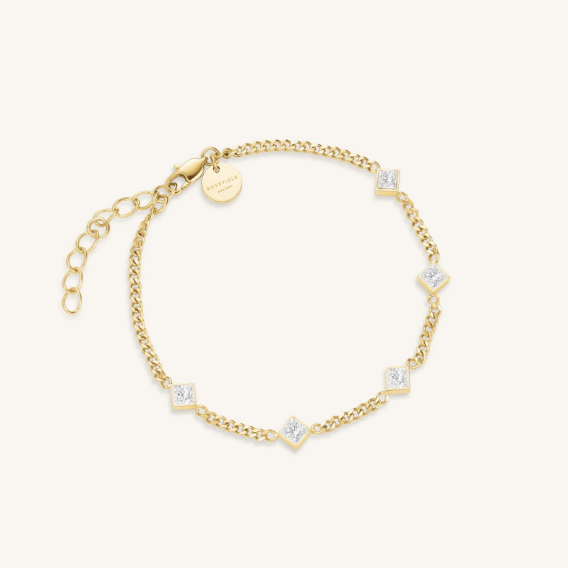 ROSEFIELD Damesarmband Princess Playful Crystals Goudkleur 