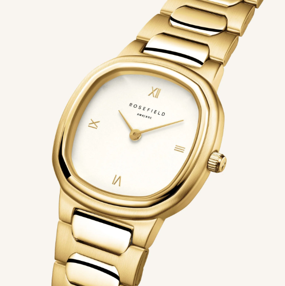 ROSEFIELD Dames Horloge Gaia Duotone Goud-Creme  - Afbeelding 3