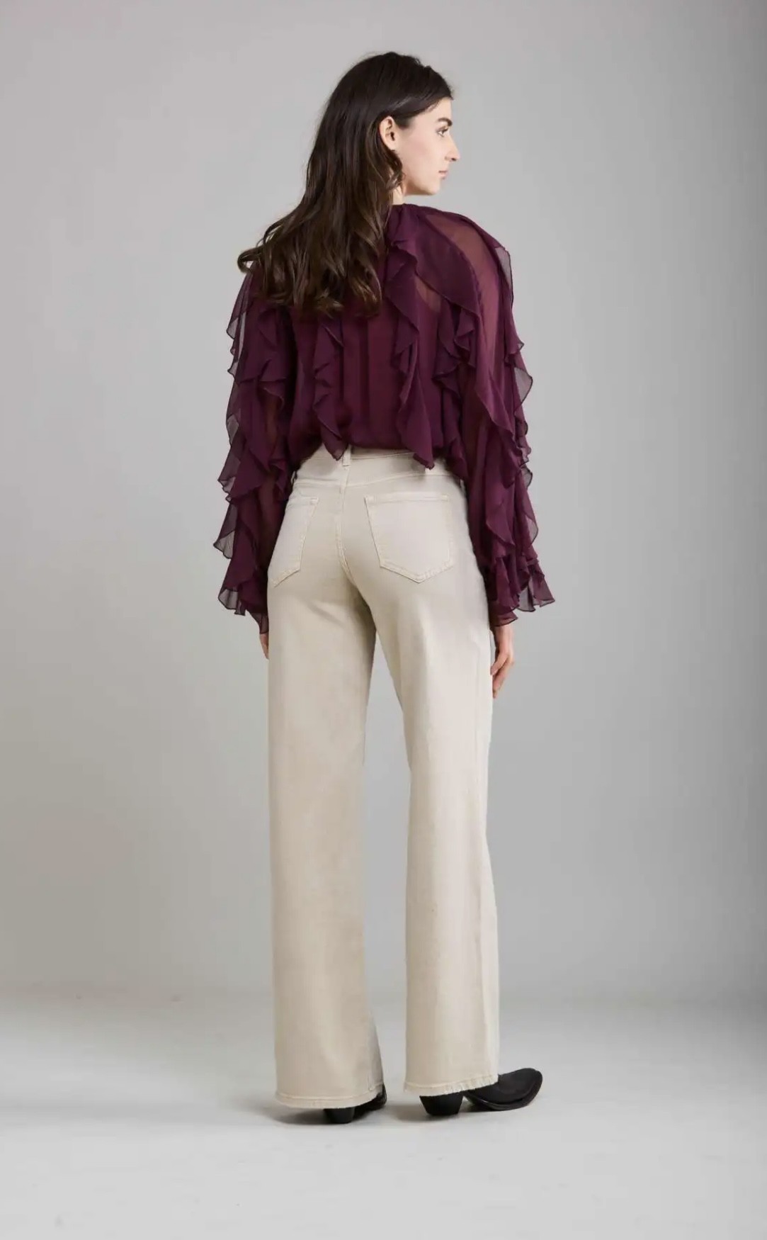 HOFTRENDS Broek Wide Leg Zandkleur  - Afbeelding 2