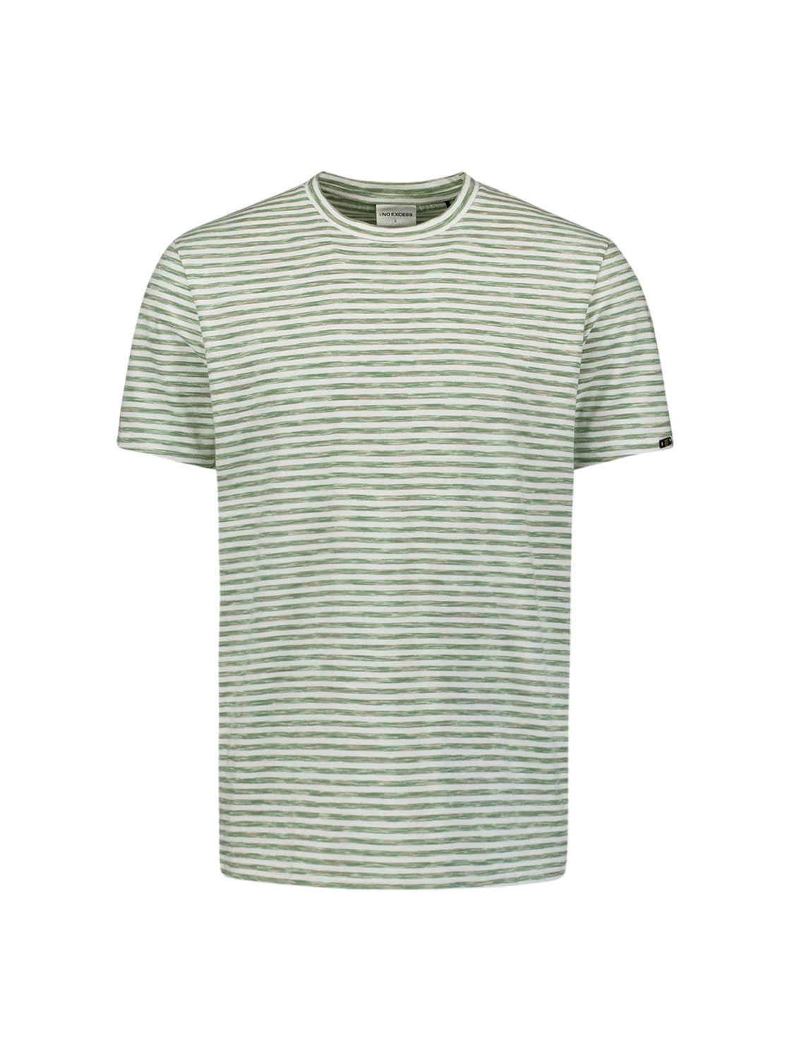 NO EXCESS T-Shirt Wit-Groen Gestreept  - Afbeelding 4