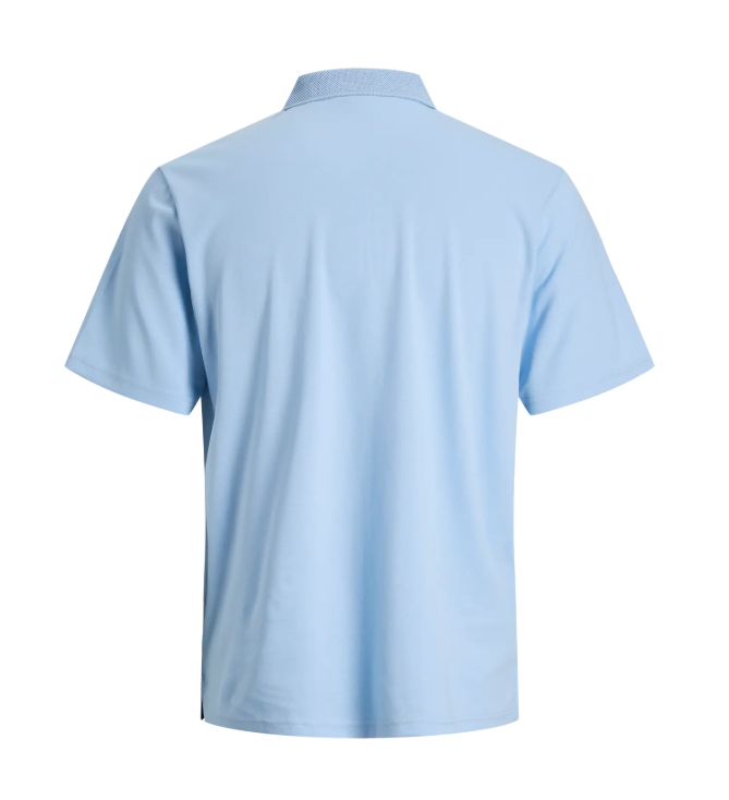 JACK&JONES Heren Poloshirt Met Rits Lichtblauw - Afbeelding 2