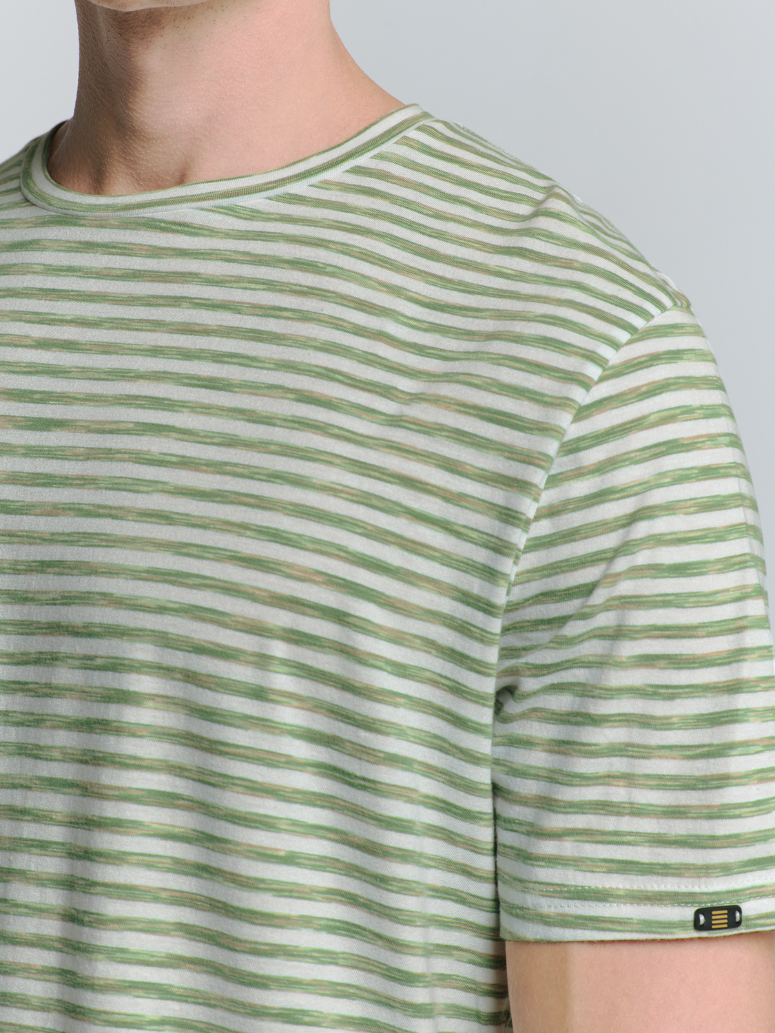 NO EXCESS T-Shirt Wit-Groen Gestreept  - Afbeelding 6