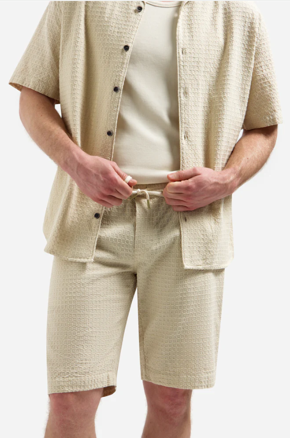 NO EXCESS Heren Korte Broek Jacquard Zandkleur  - Afbeelding 4