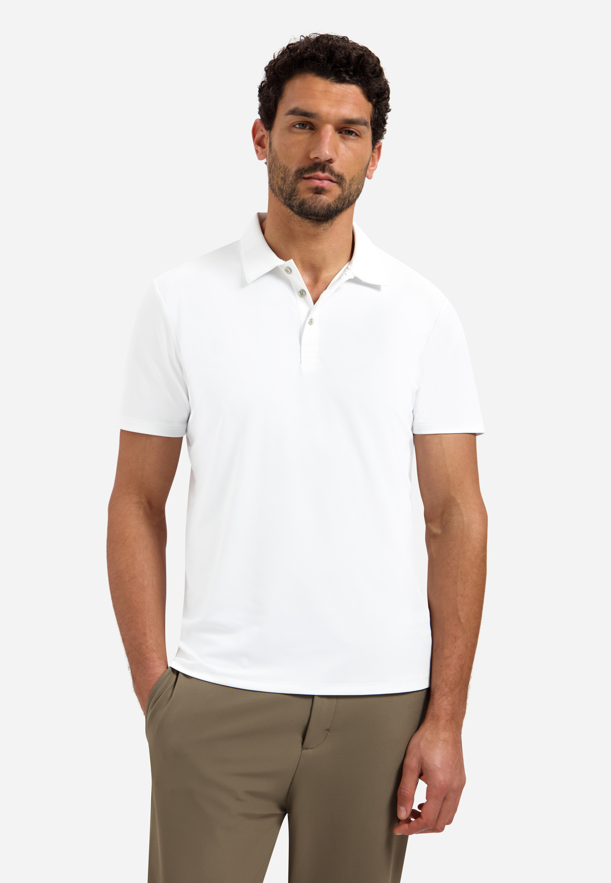 NO EXCESS Heren Poloshirt Travel Jersey Sedoc Wit 