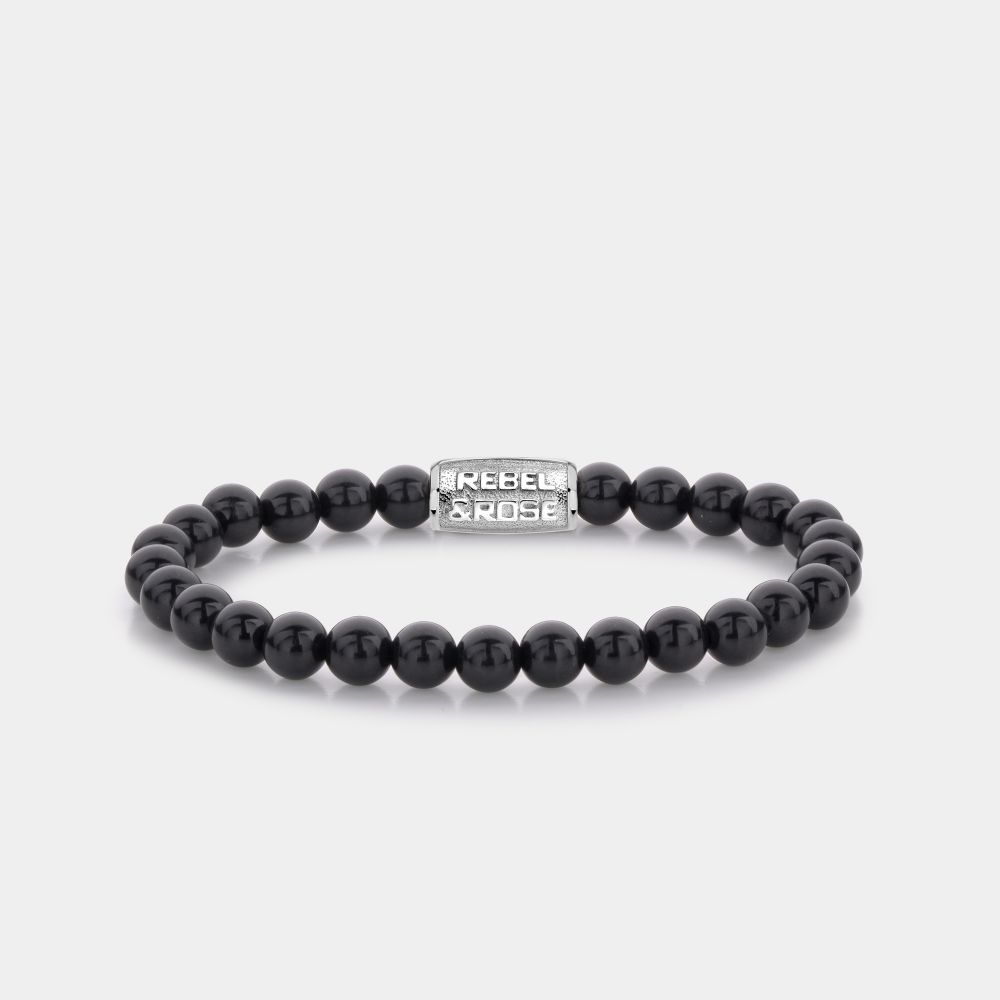Rebel&Rose Armband Black Velvet 6mm