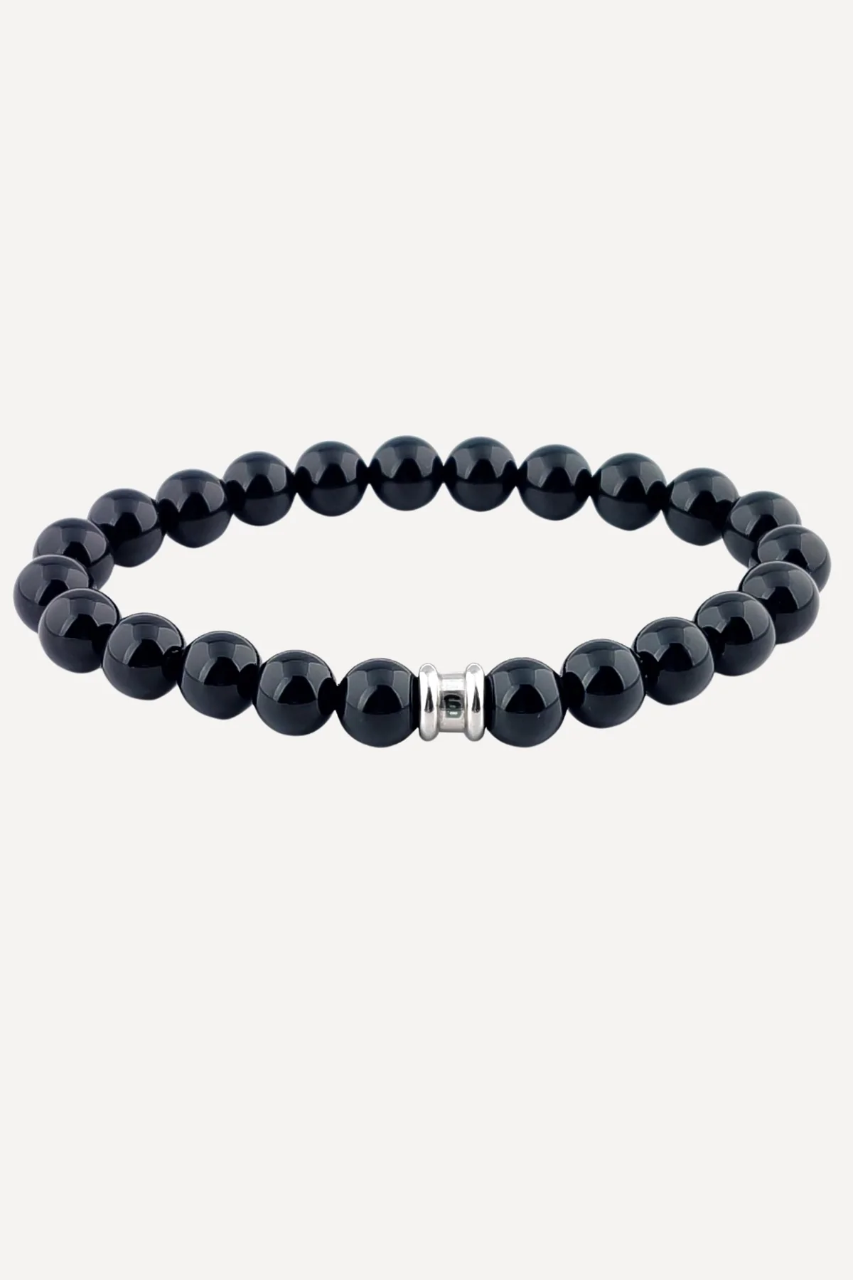 Steel&Barnett Herenarmband Stones Basic Night Black