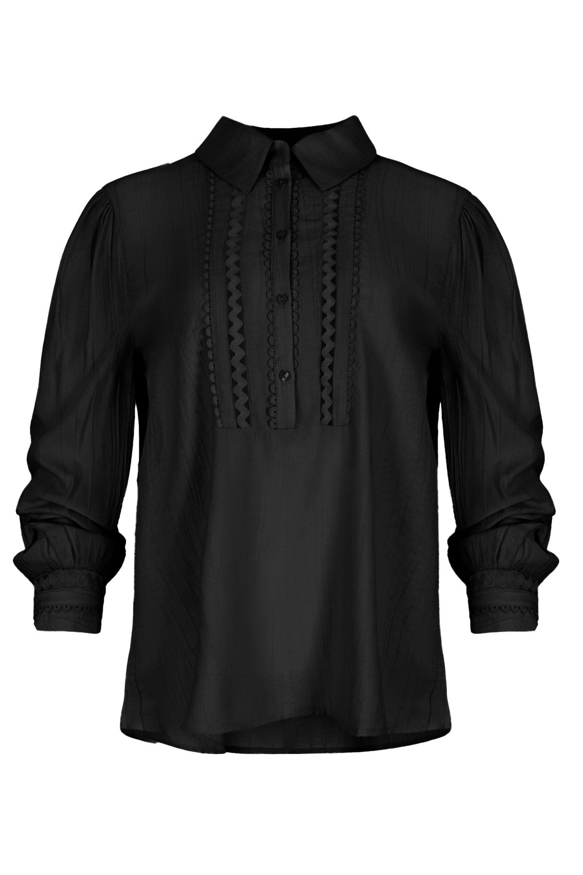 MAICAZZ Dames Blouse Lotus Zwart 