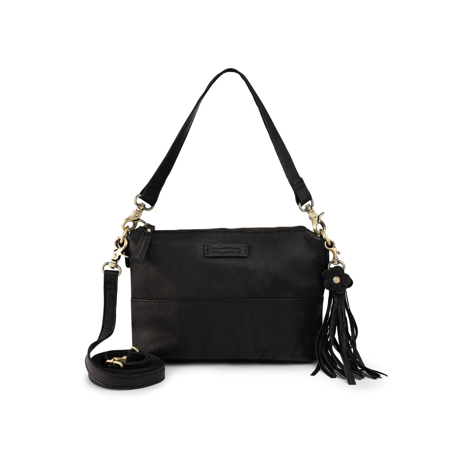 BAG2BAG Tas Nora Leer Zwart