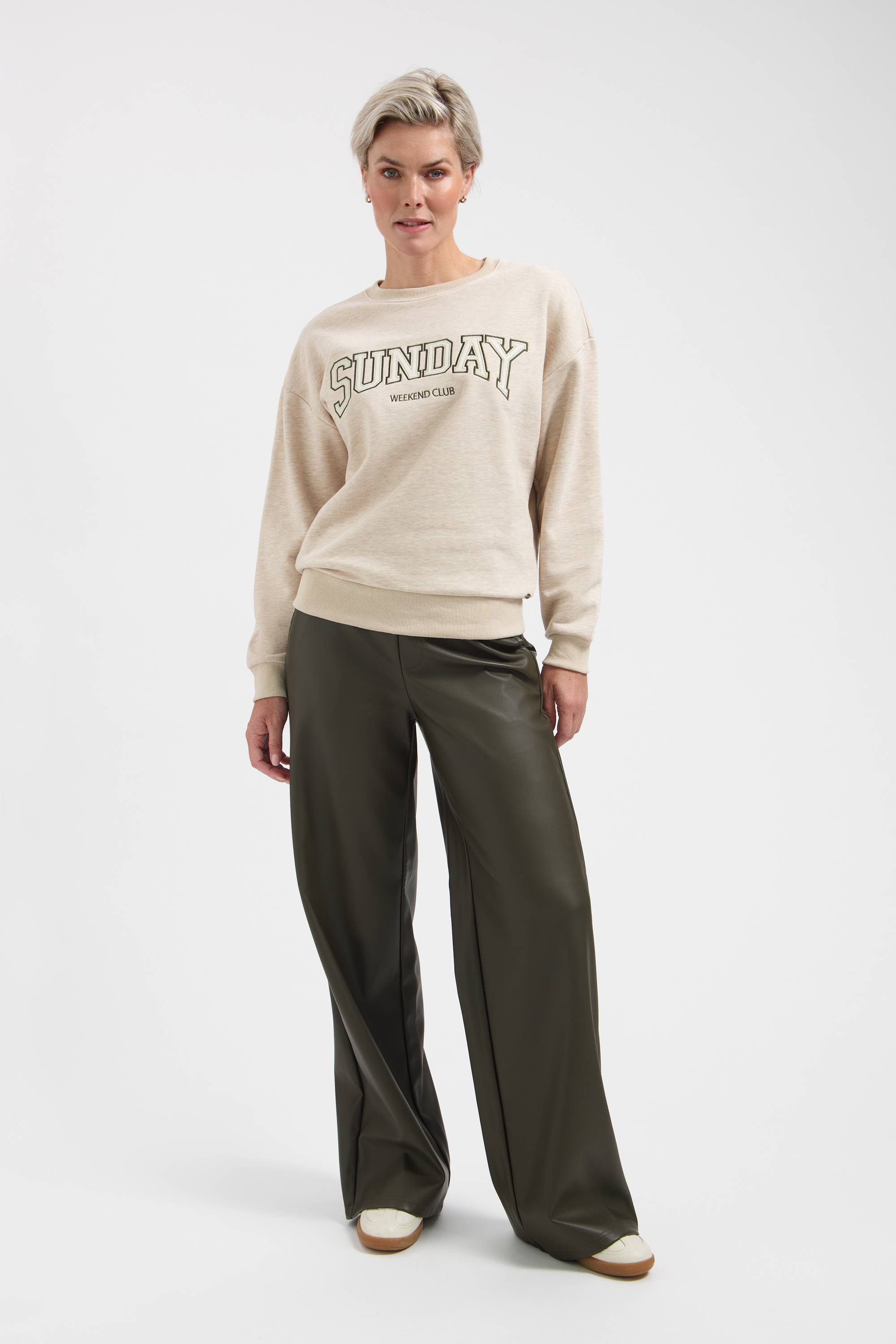 LADY DAY Dames Sweater Sunday Zandkleur Melange 