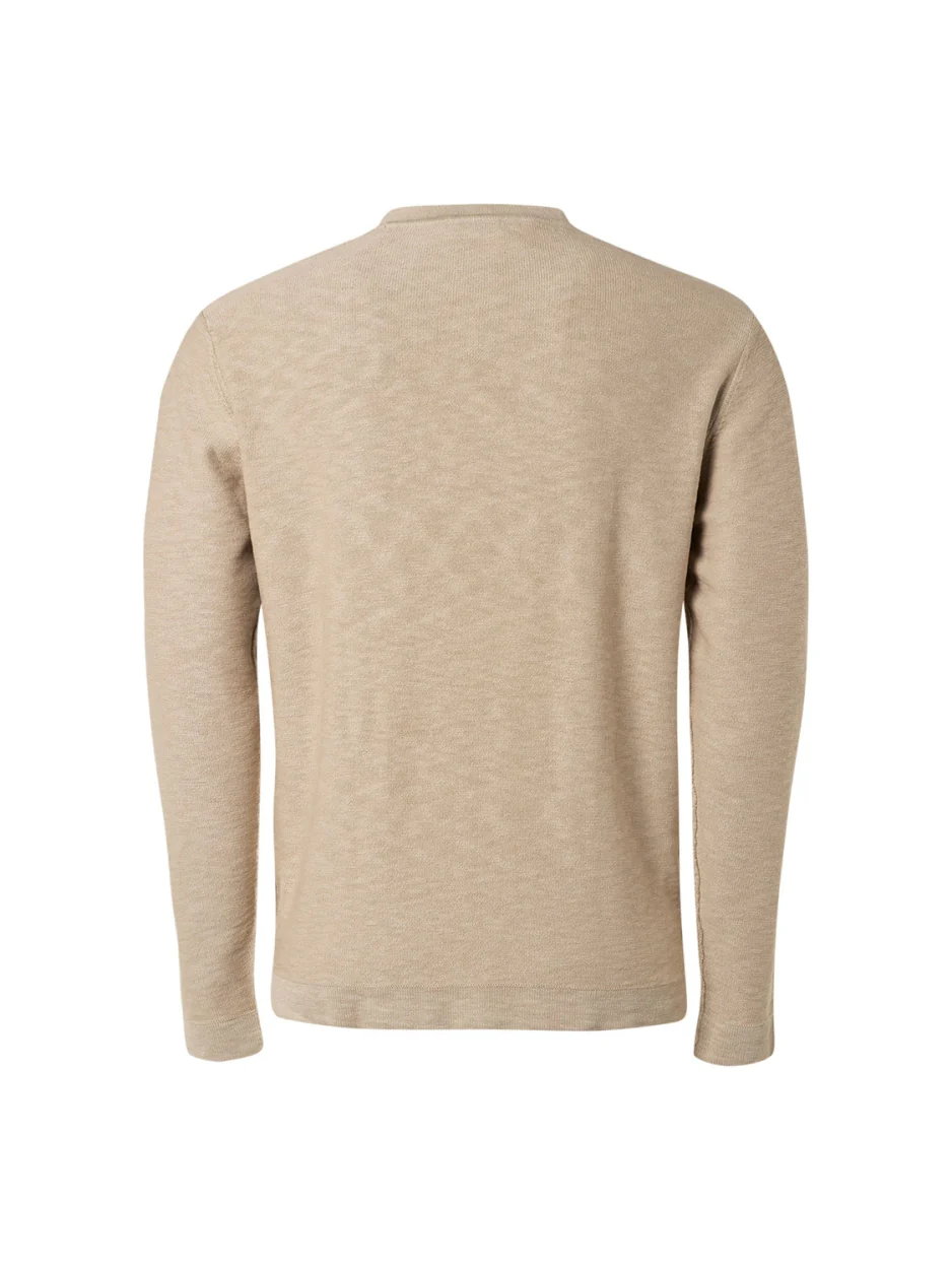 NO EXCESS Trui Met Knoopsluiting Sand  - Afbeelding 5