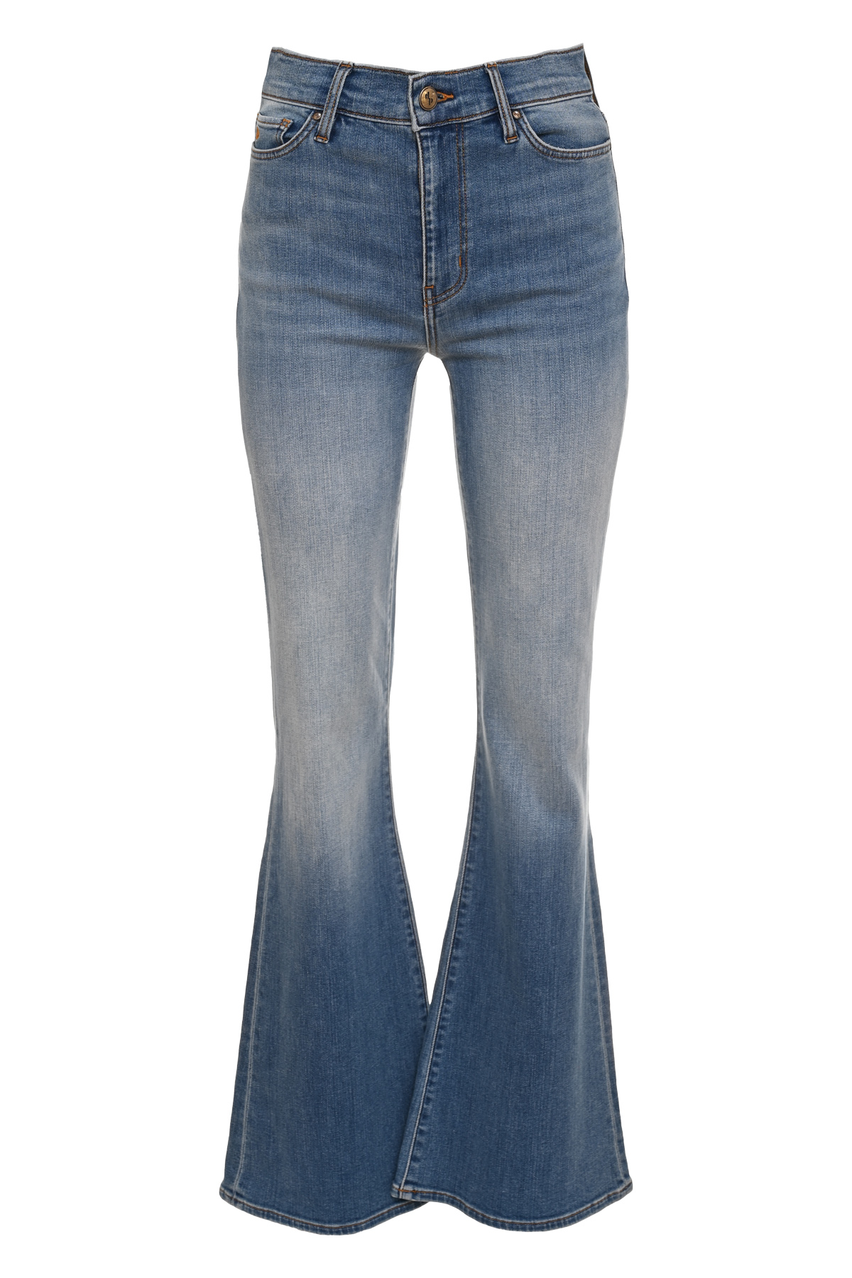 DNM PURE BY ZIZO Dames Jeans Bowie Flared Vintage Blue  - Afbeelding 2