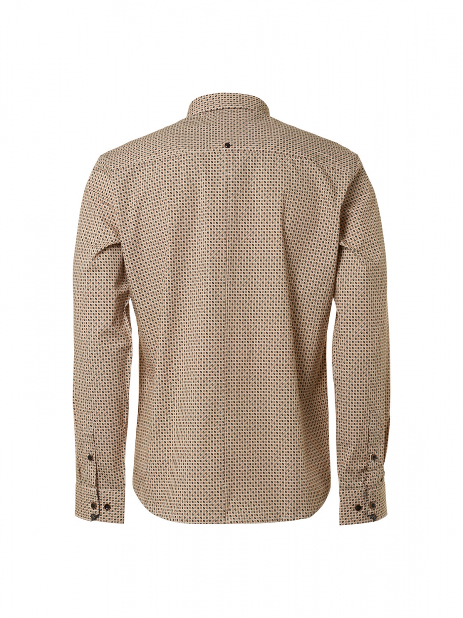 NO EXCESS Heren Overhemd Stretch Allover Print Offwhite  - Afbeelding 2