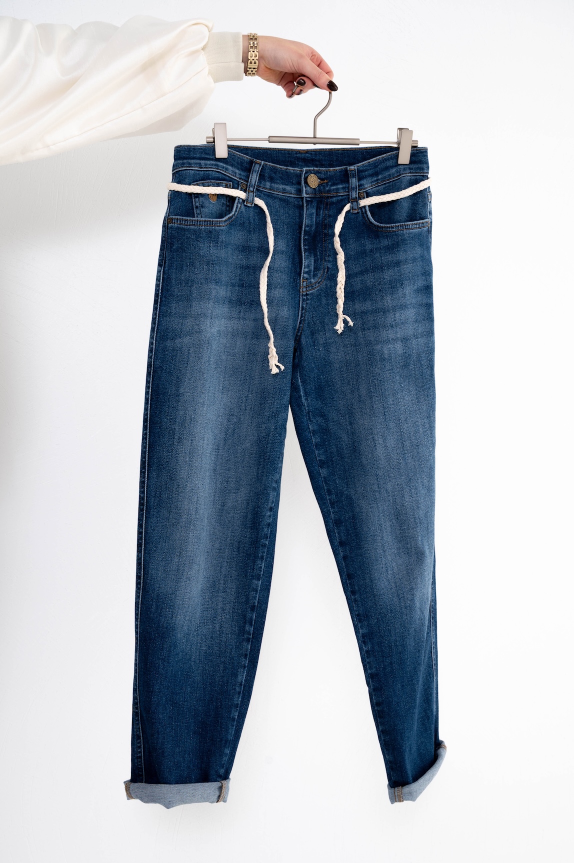 DNM PURE Dames Carrot Fit Spijkerbroek Diaz Authentic Blue  - Afbeelding 2