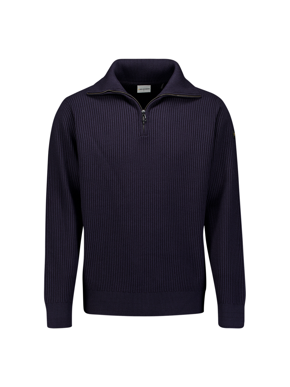 NO EXCESS Heren Schippers Trui Met Rits Donkerblauw - Afbeelding 4