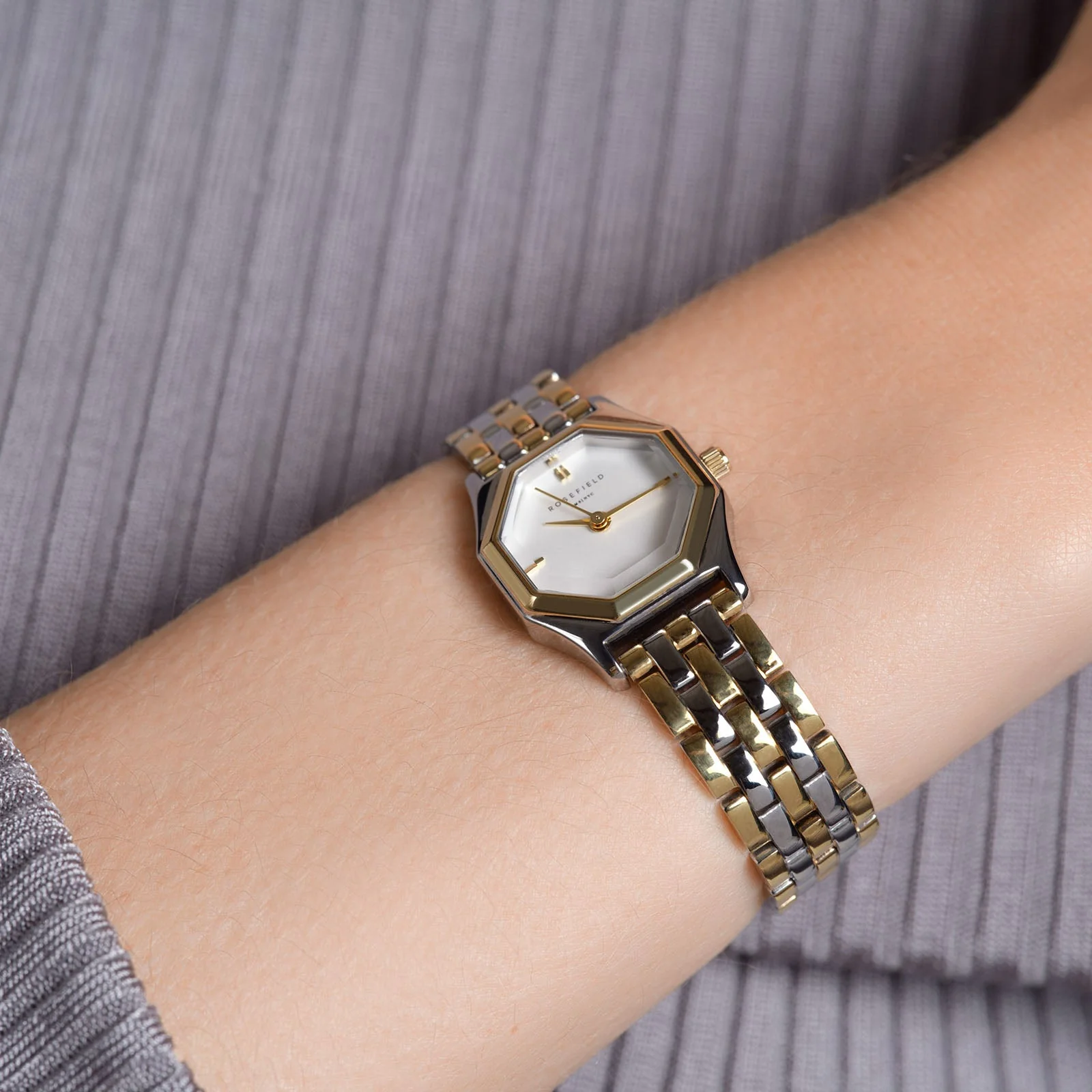 ROSEFIELD Dameshorloge Gemme Duotone Silver Gold  - Afbeelding 2