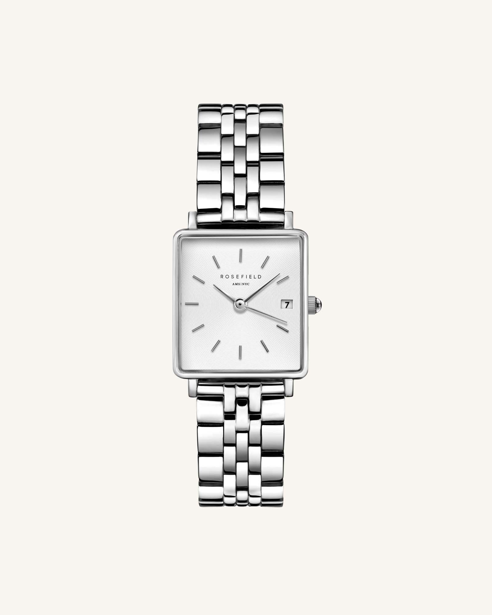 ROSEFIELD Dameshorloge The Boxy XS White Silver