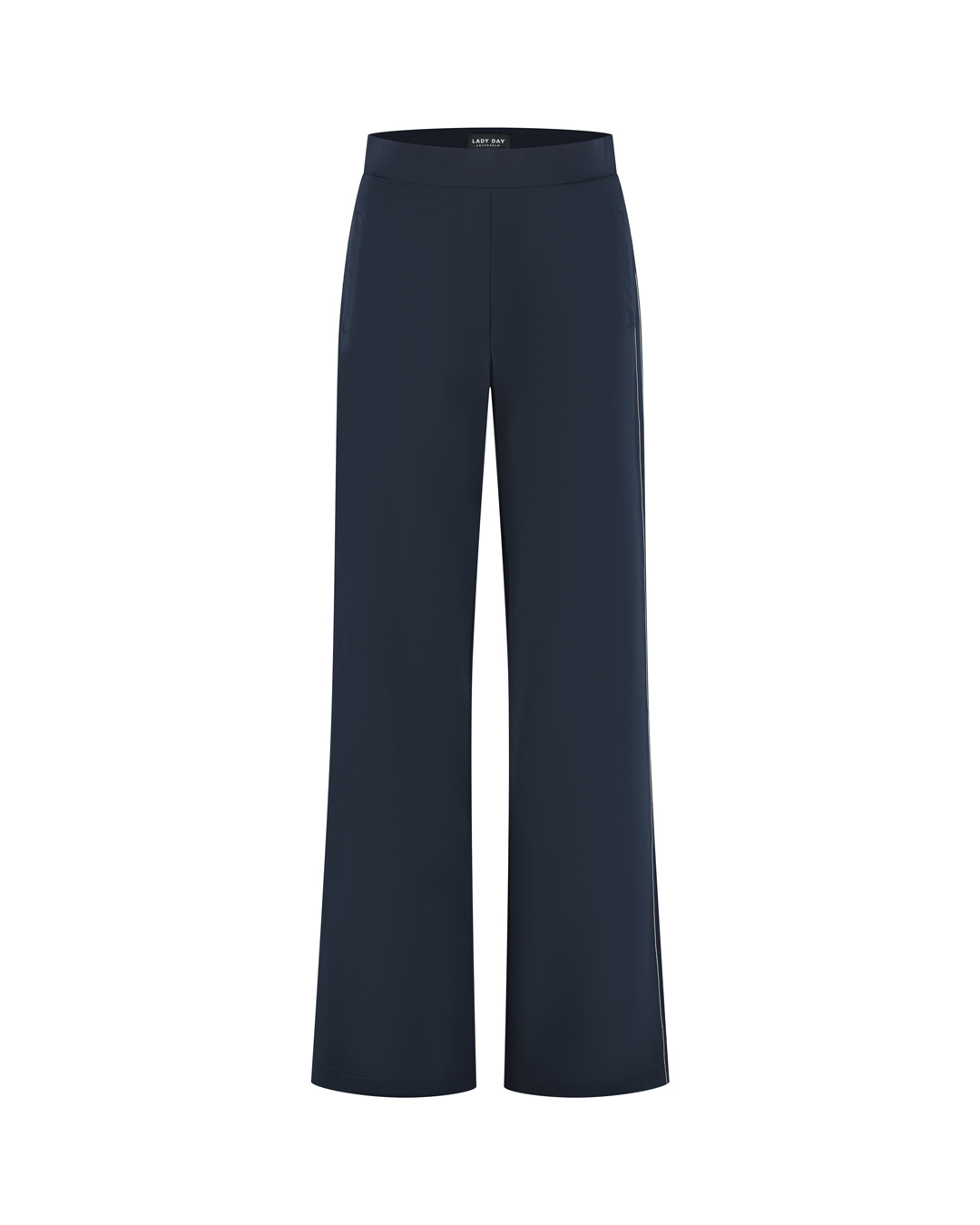 LADY DAY Dames Broek Elza Donkerblauw Met Bies  - Afbeelding 4