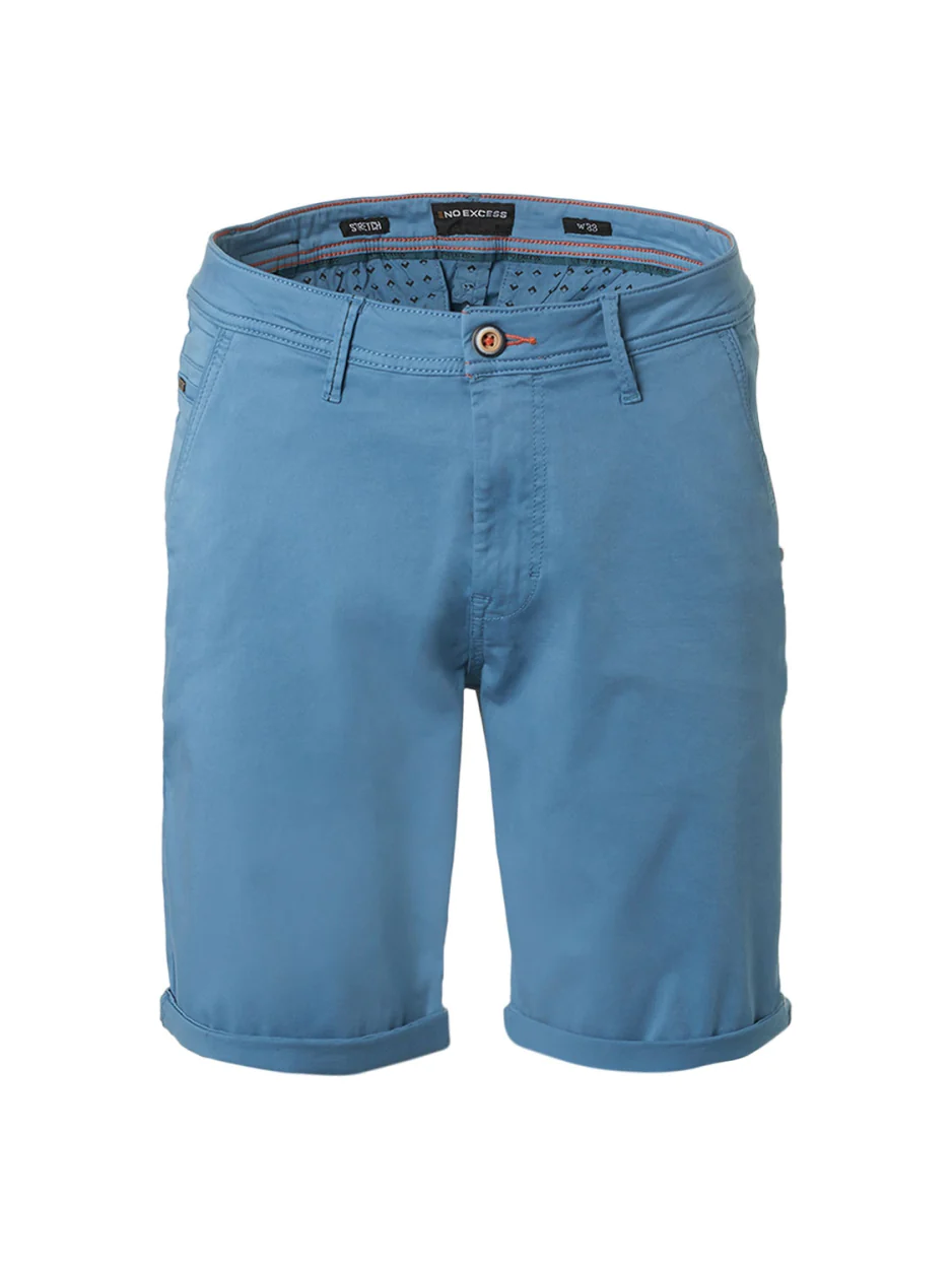 NO EXCESS Chino Korte Broek Blue 