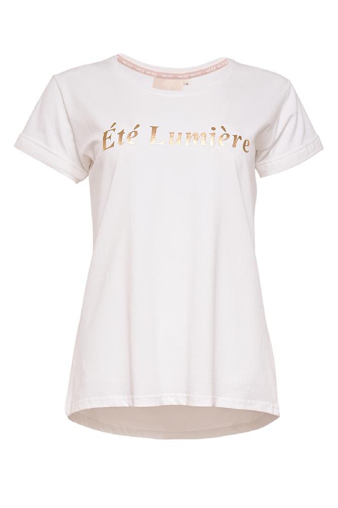 MAICAZZ Dames T-Shirt Onora Ete Lumiere Offwhite-Gold  - Afbeelding 2