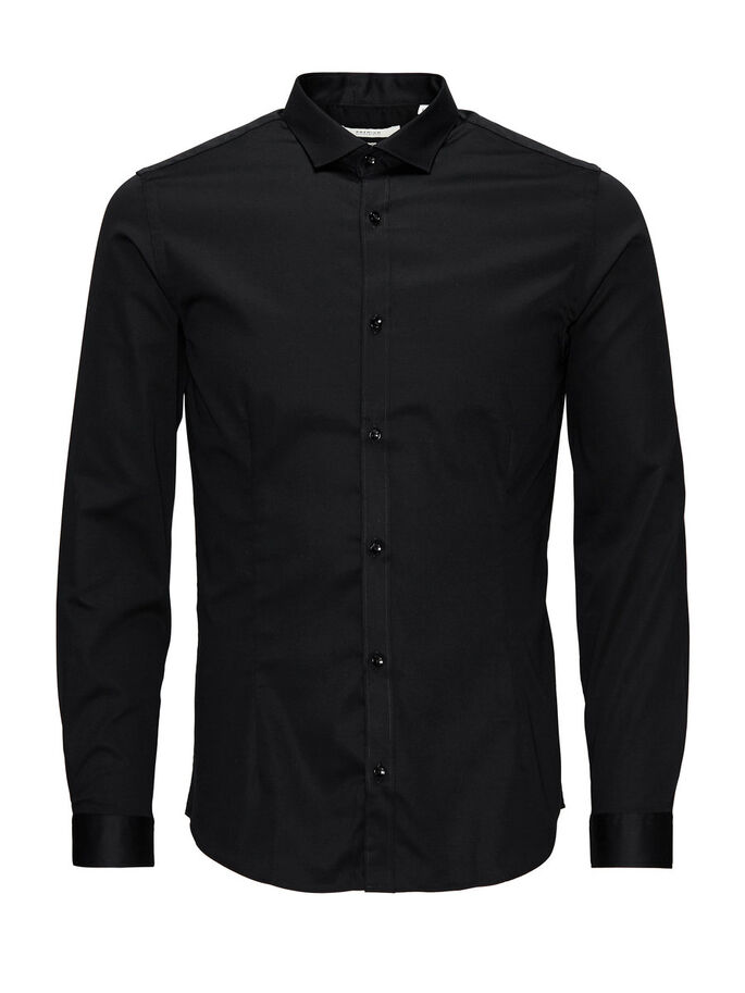 JACK&JONES Heren Overhemd Parma Zwart 