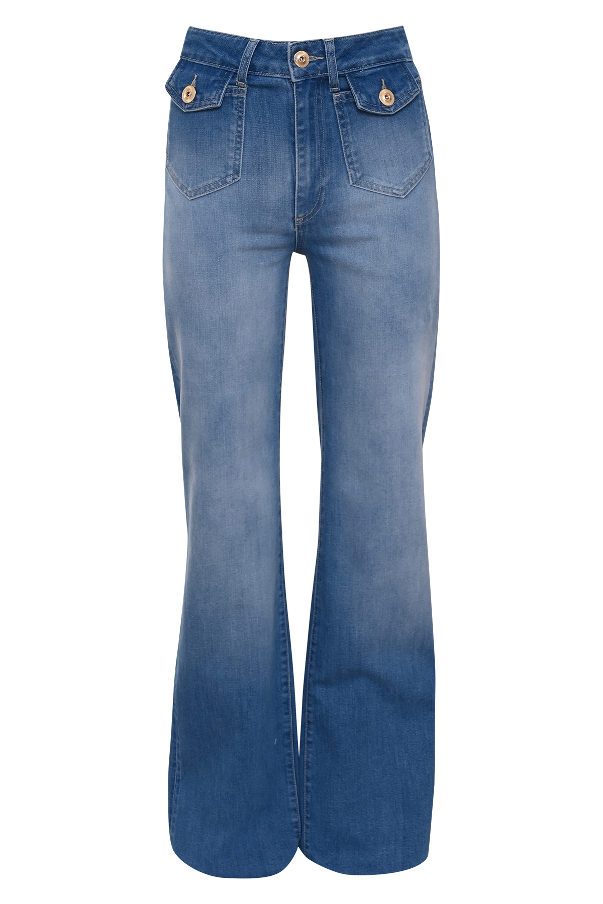 DNM PURE Dames Spijkerbroek Bobby Bright Blue 