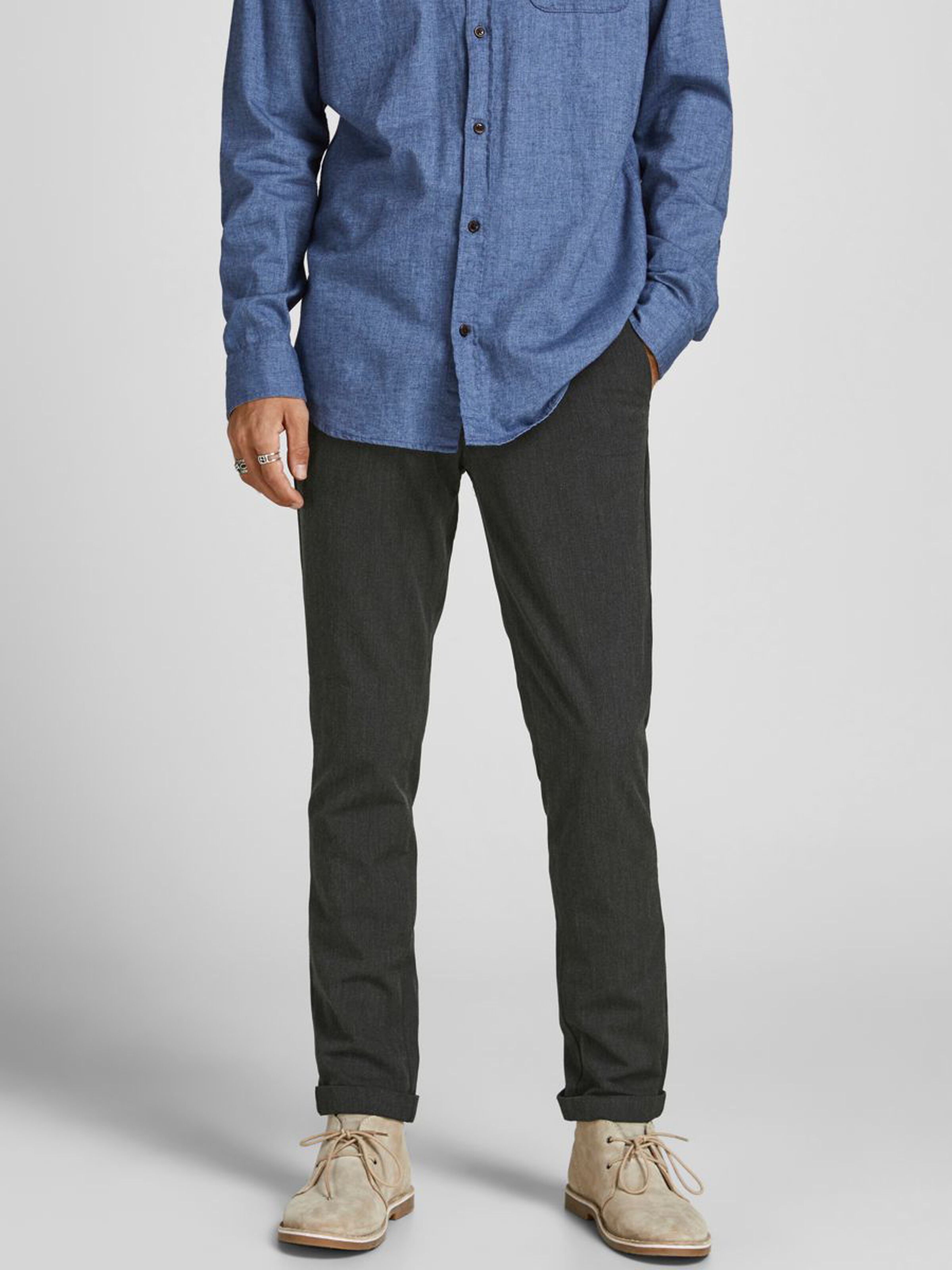 JACK&JONES Chino Broek Marco Connor Dark Grey  