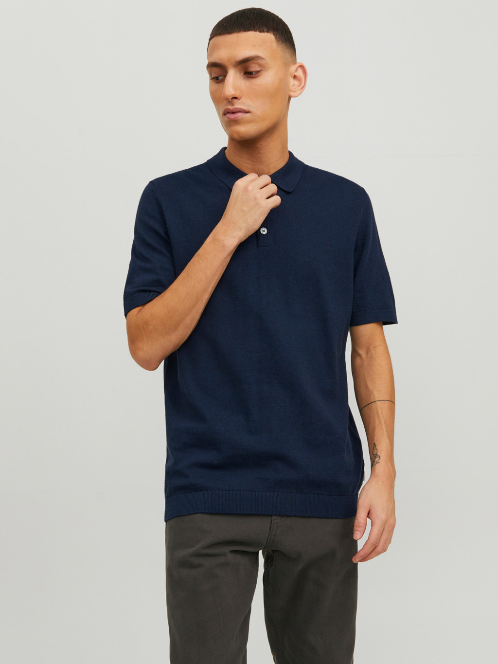 JACK&JONES Heren Poloshirt Navy Blazer