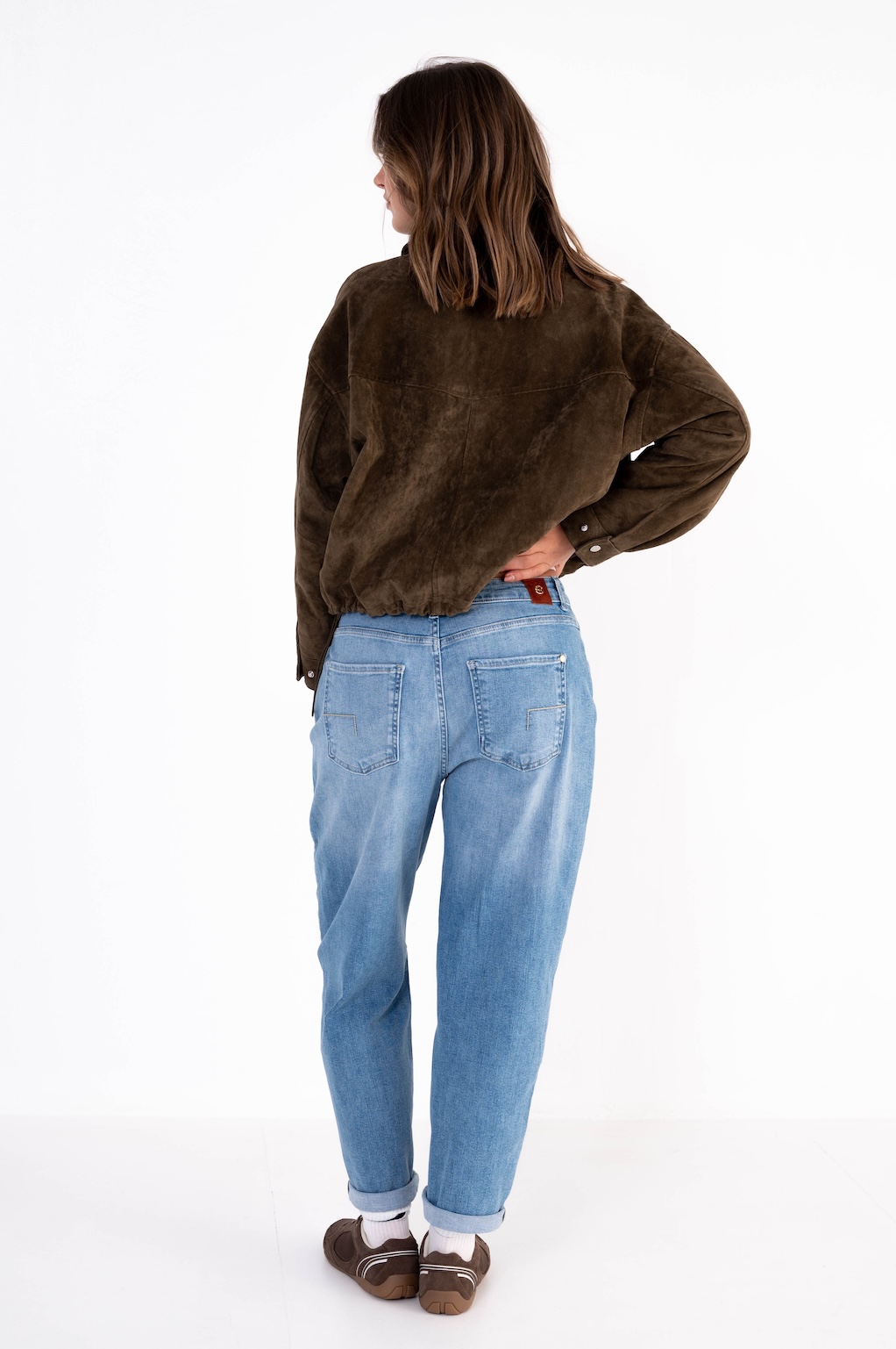 DNM PURE Dames Carrot Spijkerbroek Cool J Spring Blue Lengte 28 - Afbeelding 3