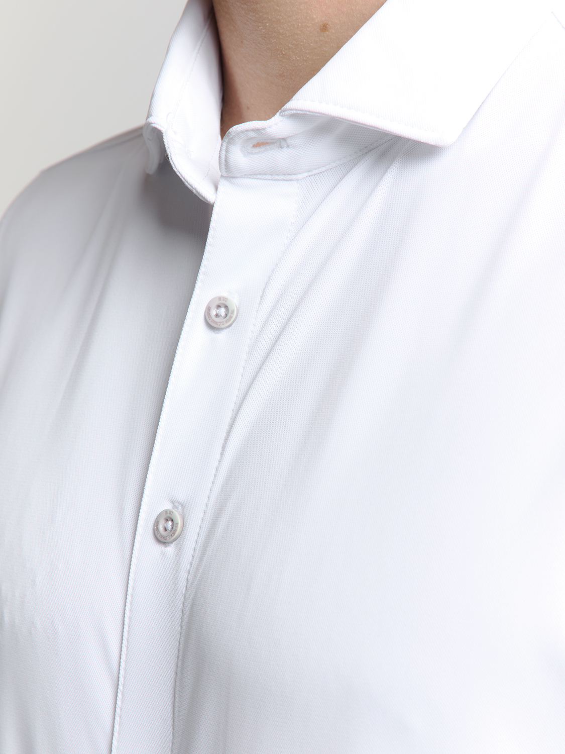 NO EXCESS Overhemd Korte Mouw Jersey Wit  - Afbeelding 4