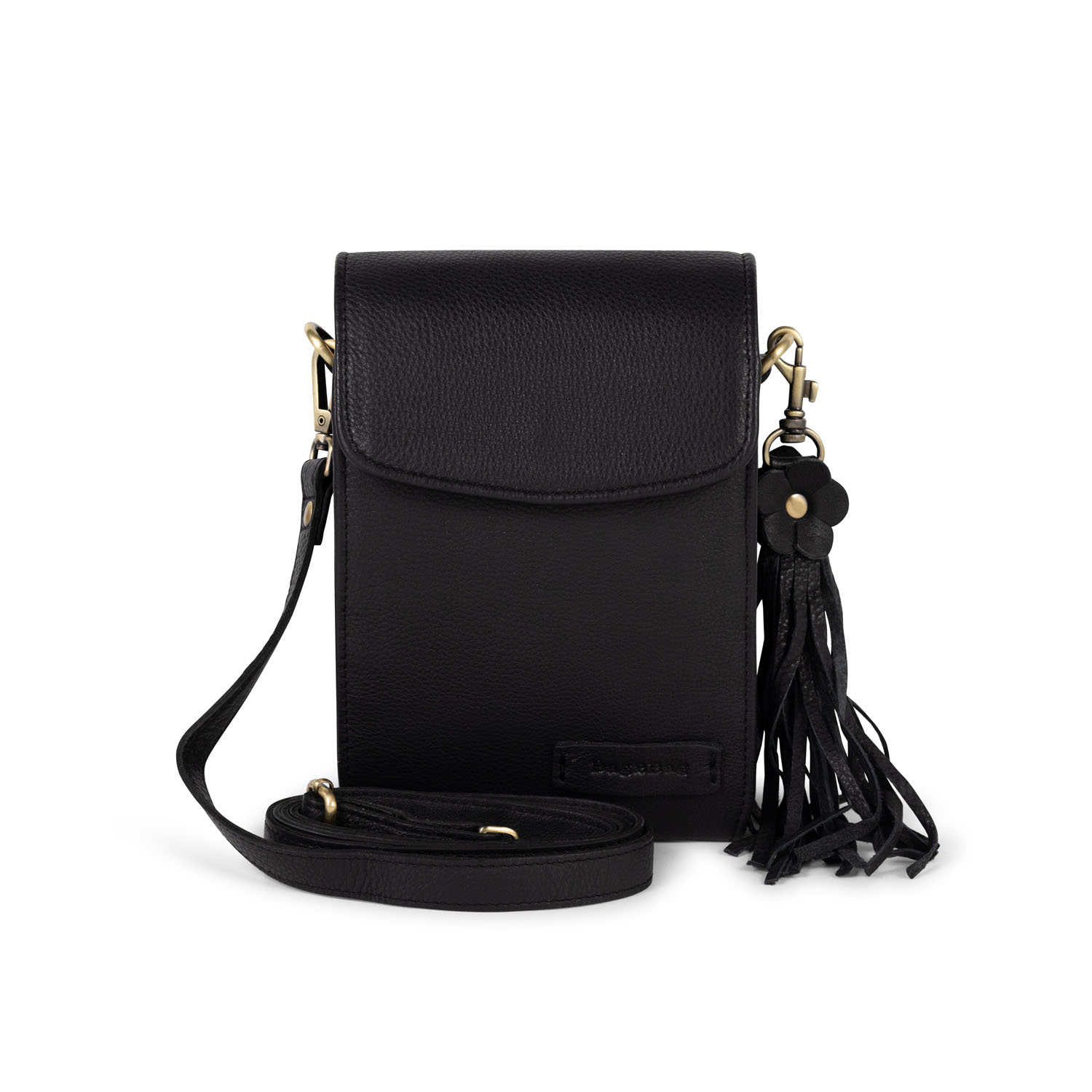 BAG2BAG Leren Crossbody Tas Bali Zwart