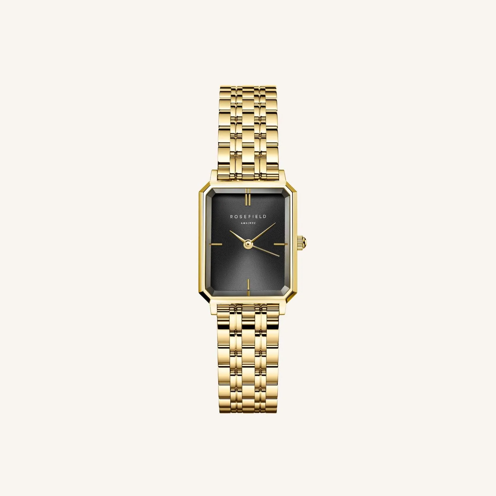 ROSEFIELD Dames Horloge Octagon XS Black-Gold