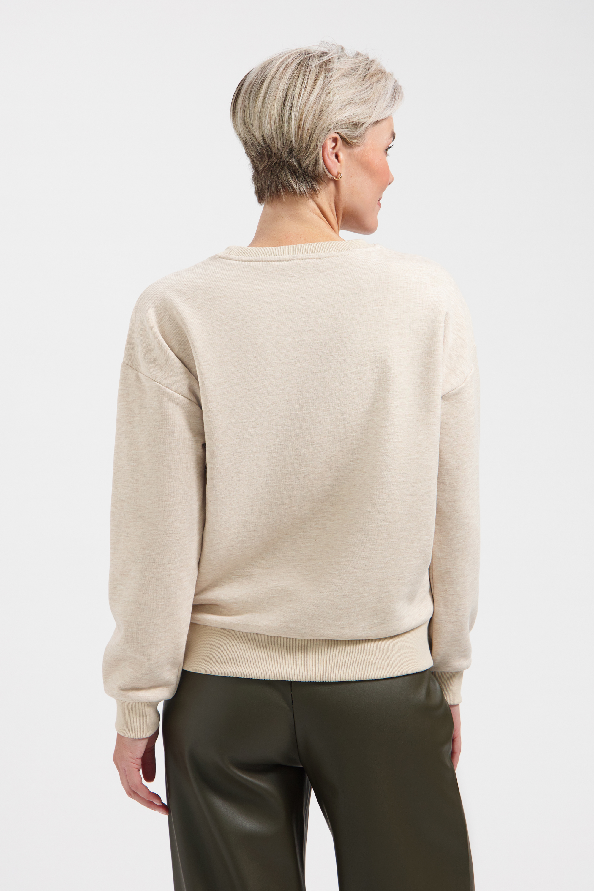 LADY DAY Dames Sweater Sunday Zandkleur Melange  - Afbeelding 3