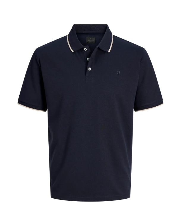 JACK & JONES Premium Heren Poloshirt Tricot Donkerblauw