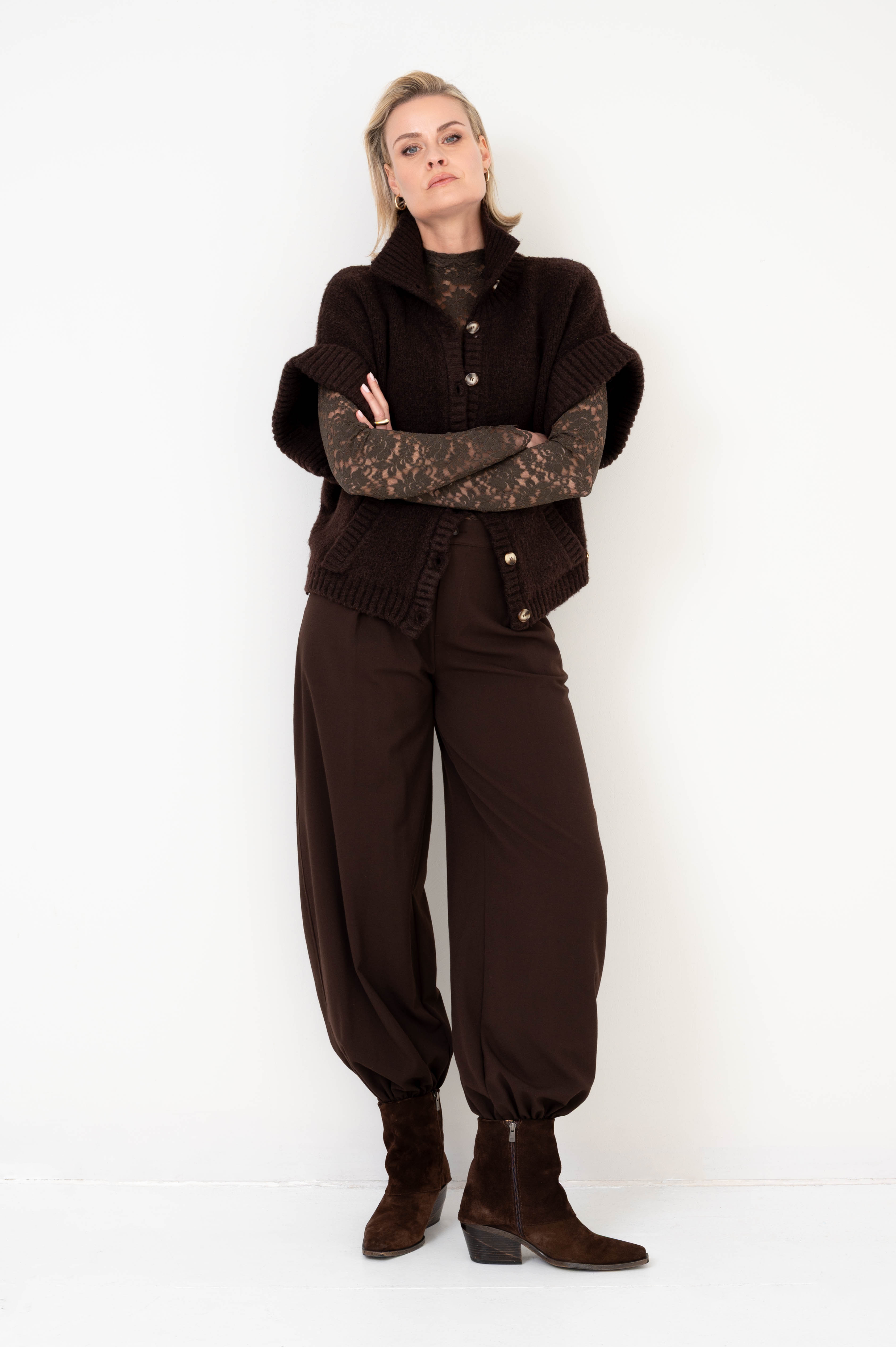 MAICAZZ Mouwloos Dames  Vest Zenan Choco Bruin  - Afbeelding 2