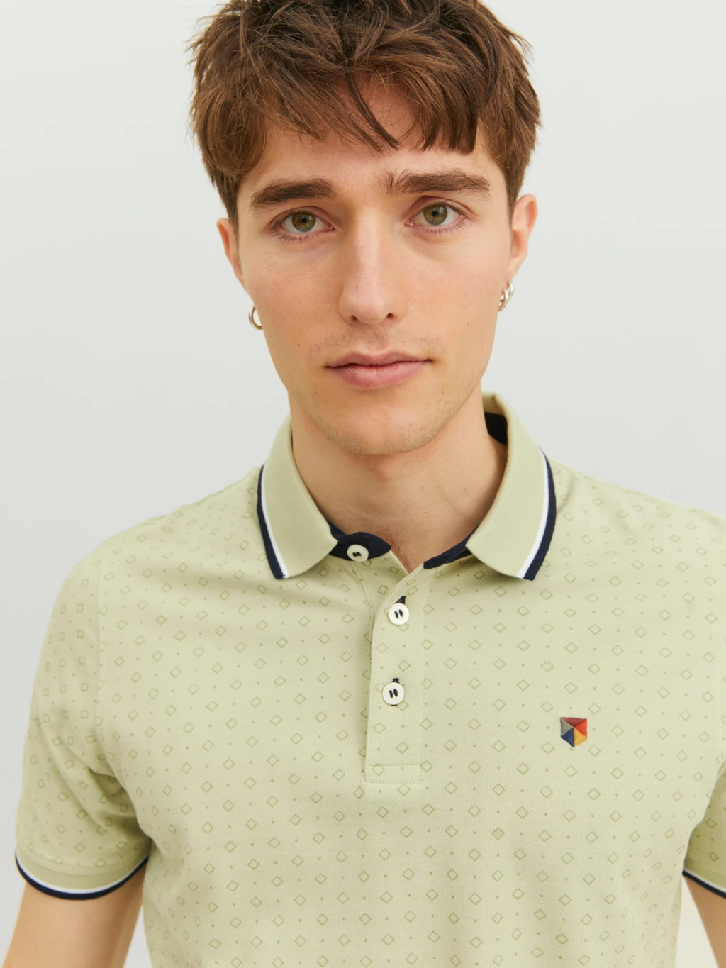 JACK&JONES Poloshirt Paulos Play Print Celadon Green  - Afbeelding 6
