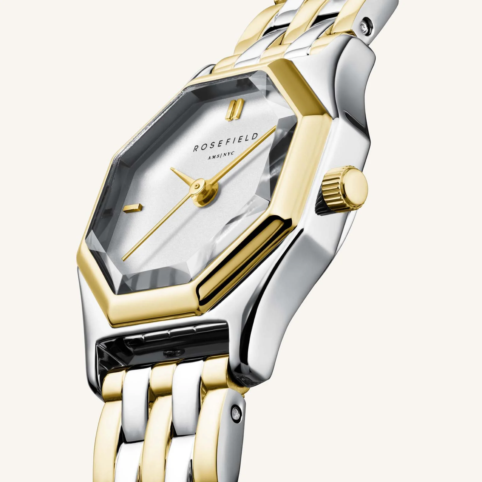 ROSEFIELD Dameshorloge Gemme Duotone Silver Gold  - Afbeelding 3