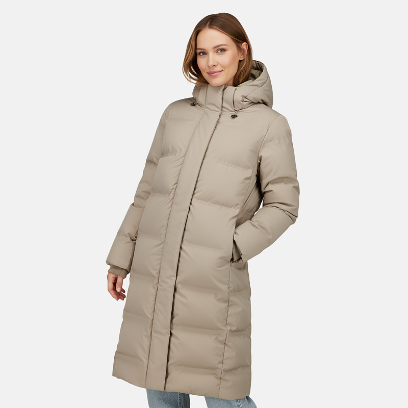 CARS Lange Dames Winterjas Stocky Leverkleur 