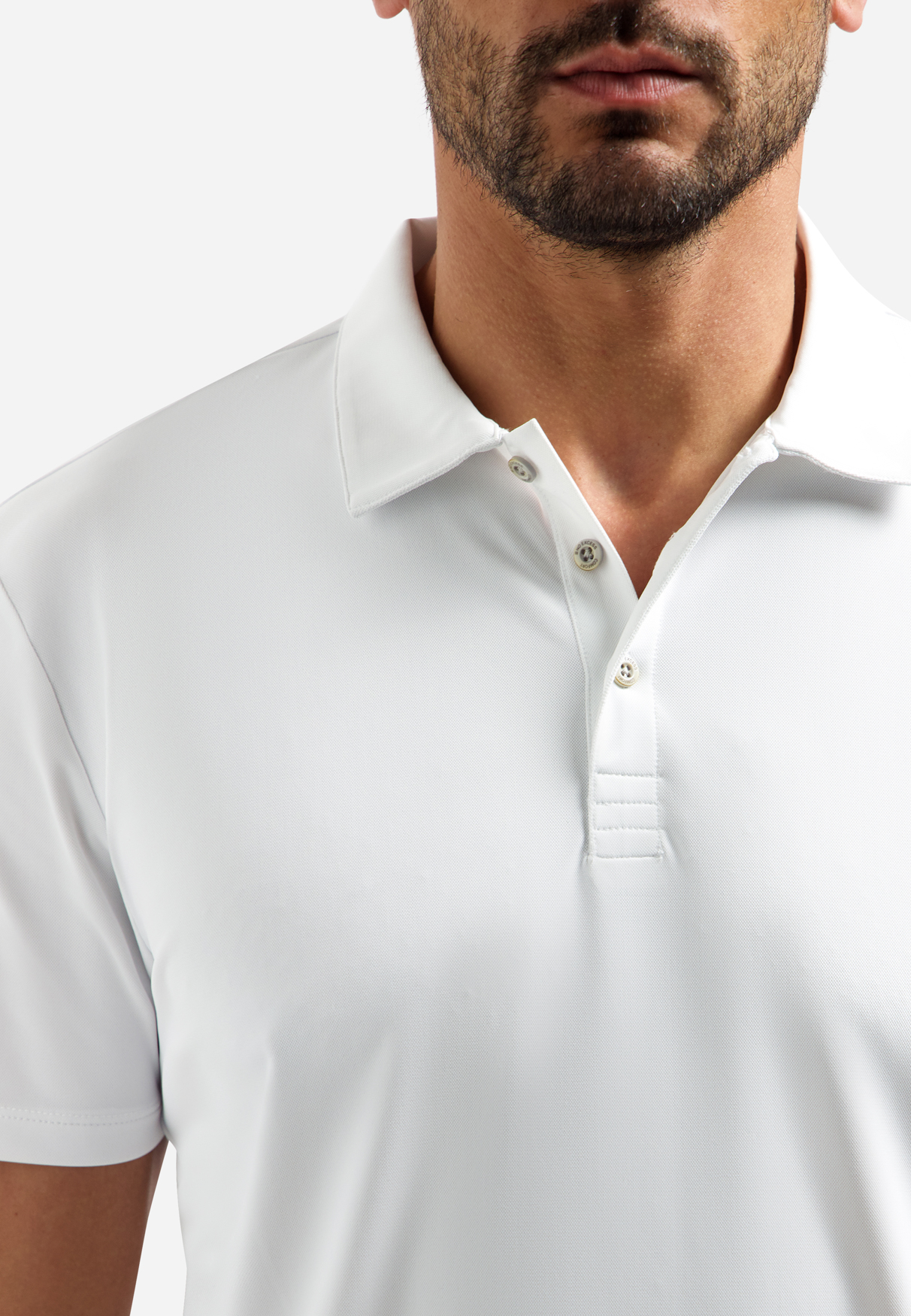 NO EXCESS Heren Poloshirt Travel Jersey Sedoc Wit  - Afbeelding 4