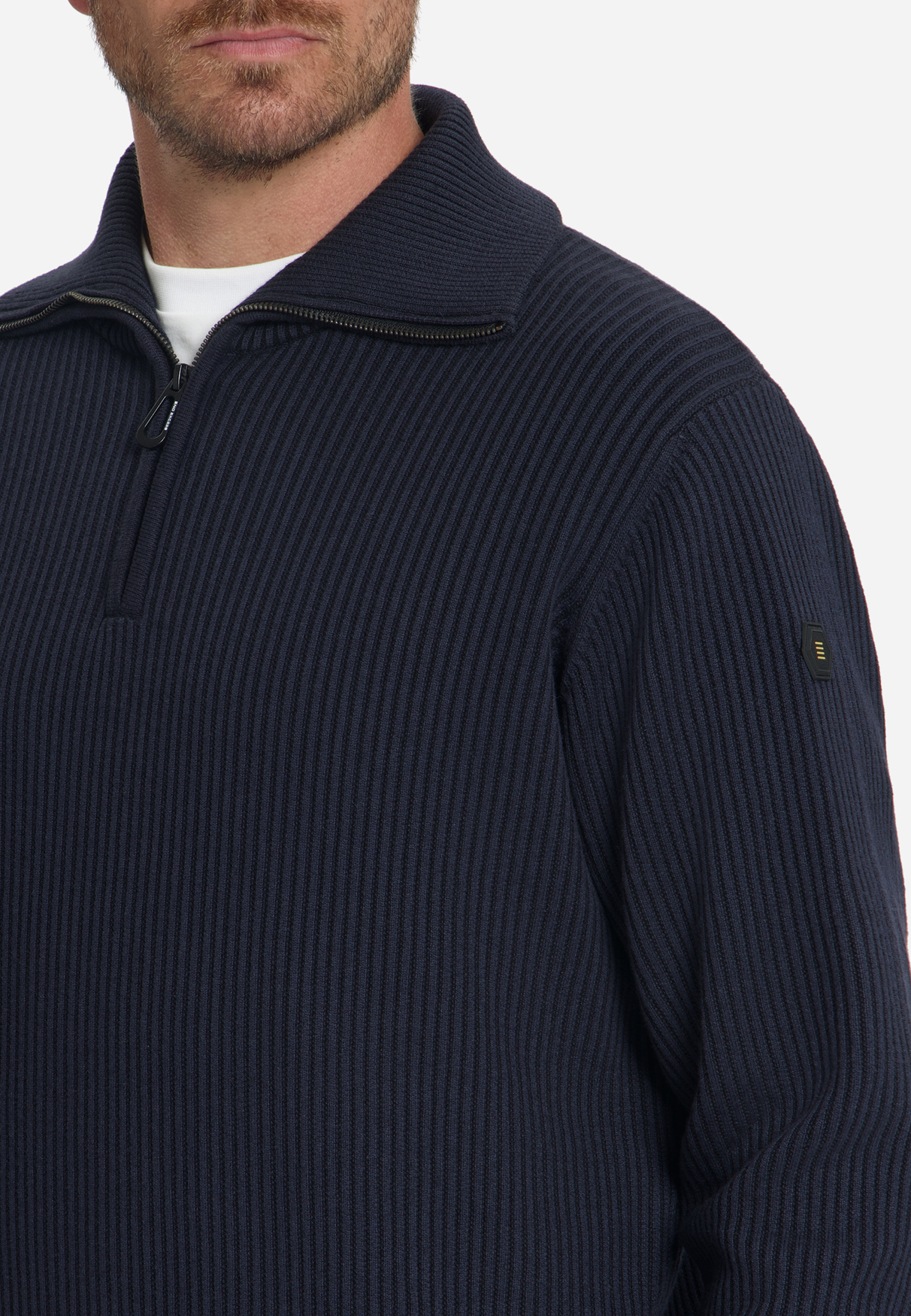 NO EXCESS Heren Schippers Trui Met Rits Donkerblauw - Afbeelding 6
