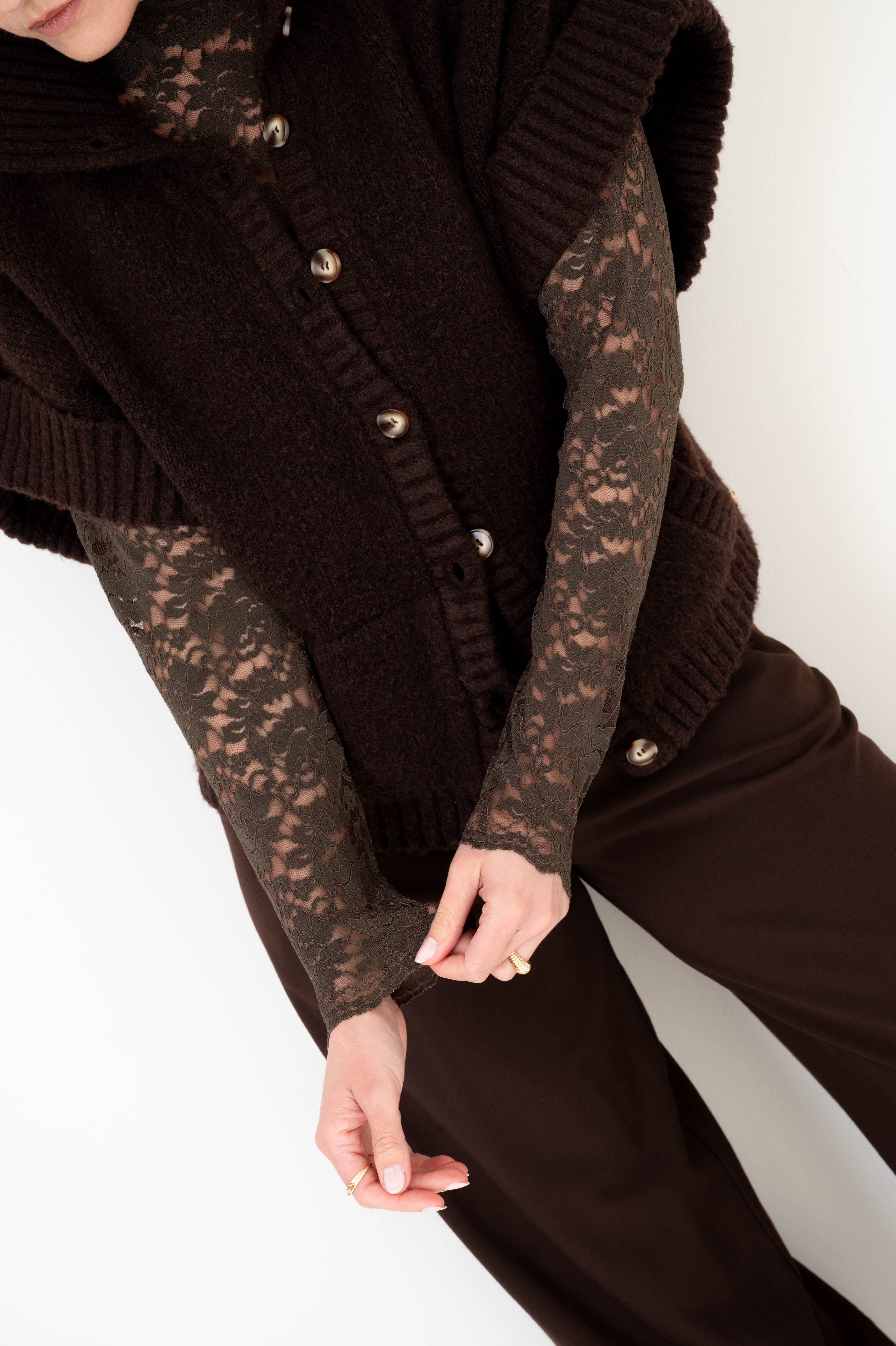 MAICAZZ Mouwloos Dames  Vest Zenan Choco Bruin  - Afbeelding 3