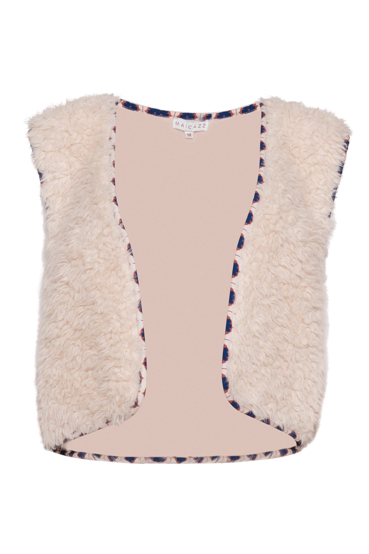 MAICAZZ Teddy Dames Gilet Zedan Offwhite