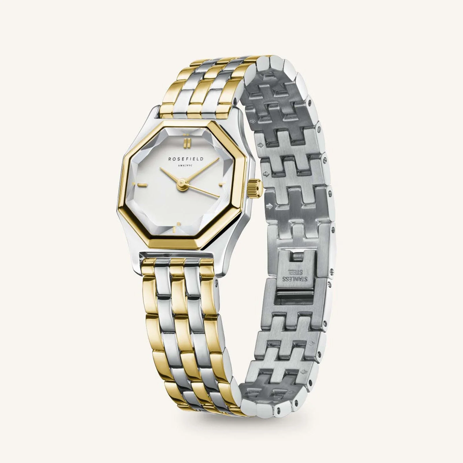 ROSEFIELD Dameshorloge Gemme Duotone Silver Gold  - Afbeelding 4