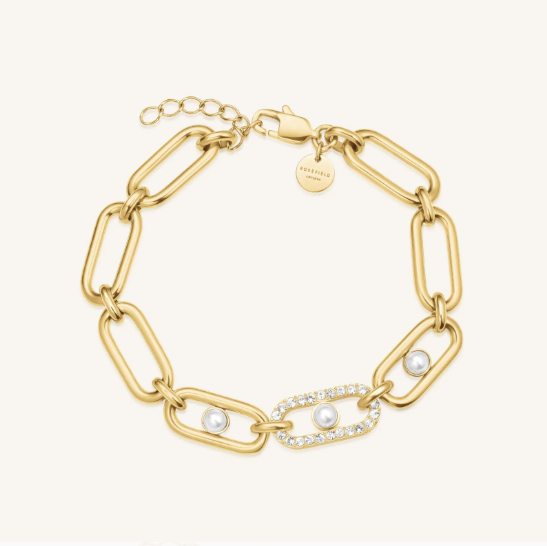 ROSEFIELD Dames Armband Pearl Chrystal Goudkleur  - Afbeelding 4