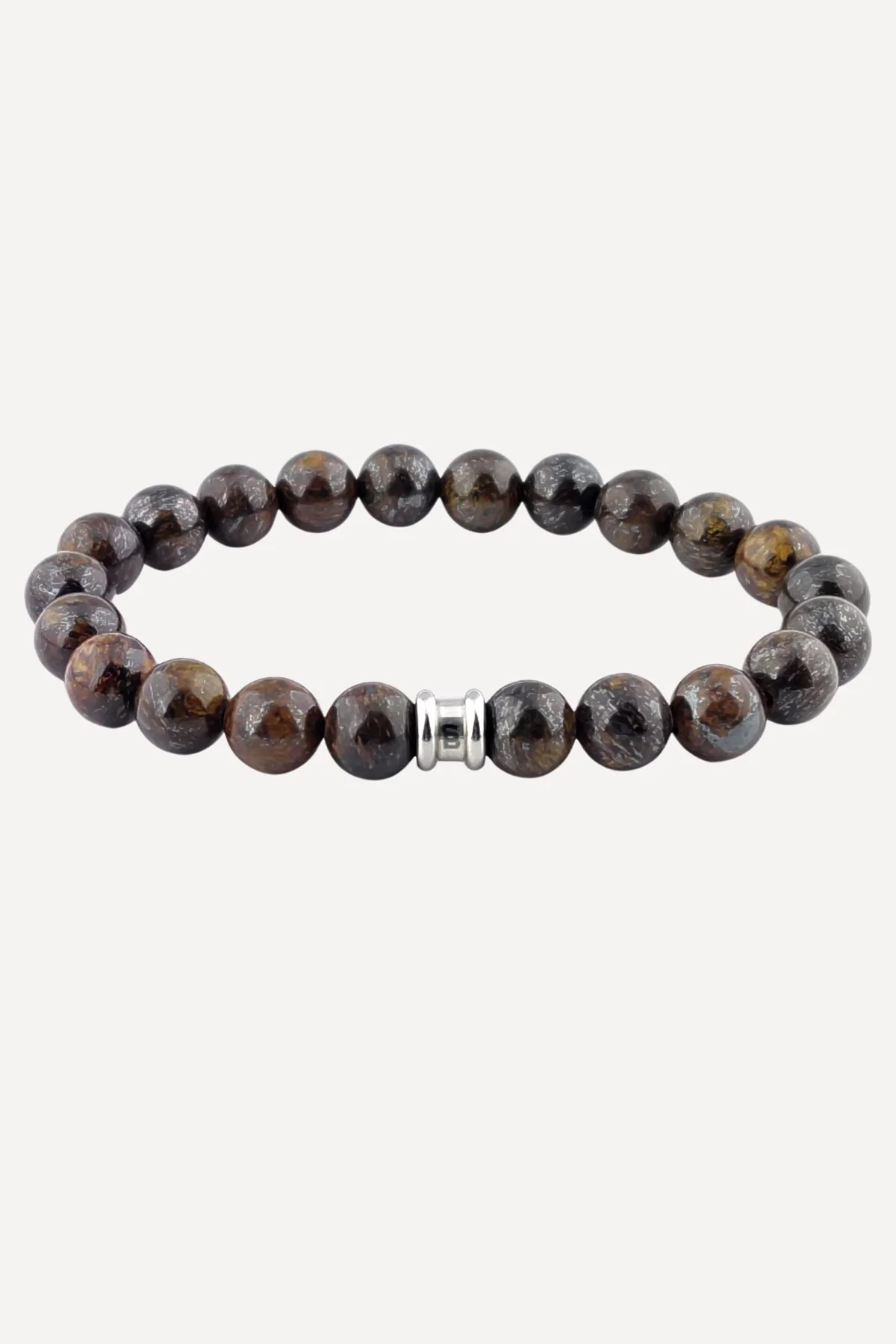 Steel&Barnett Herenarmband Stones Basic Bronzite