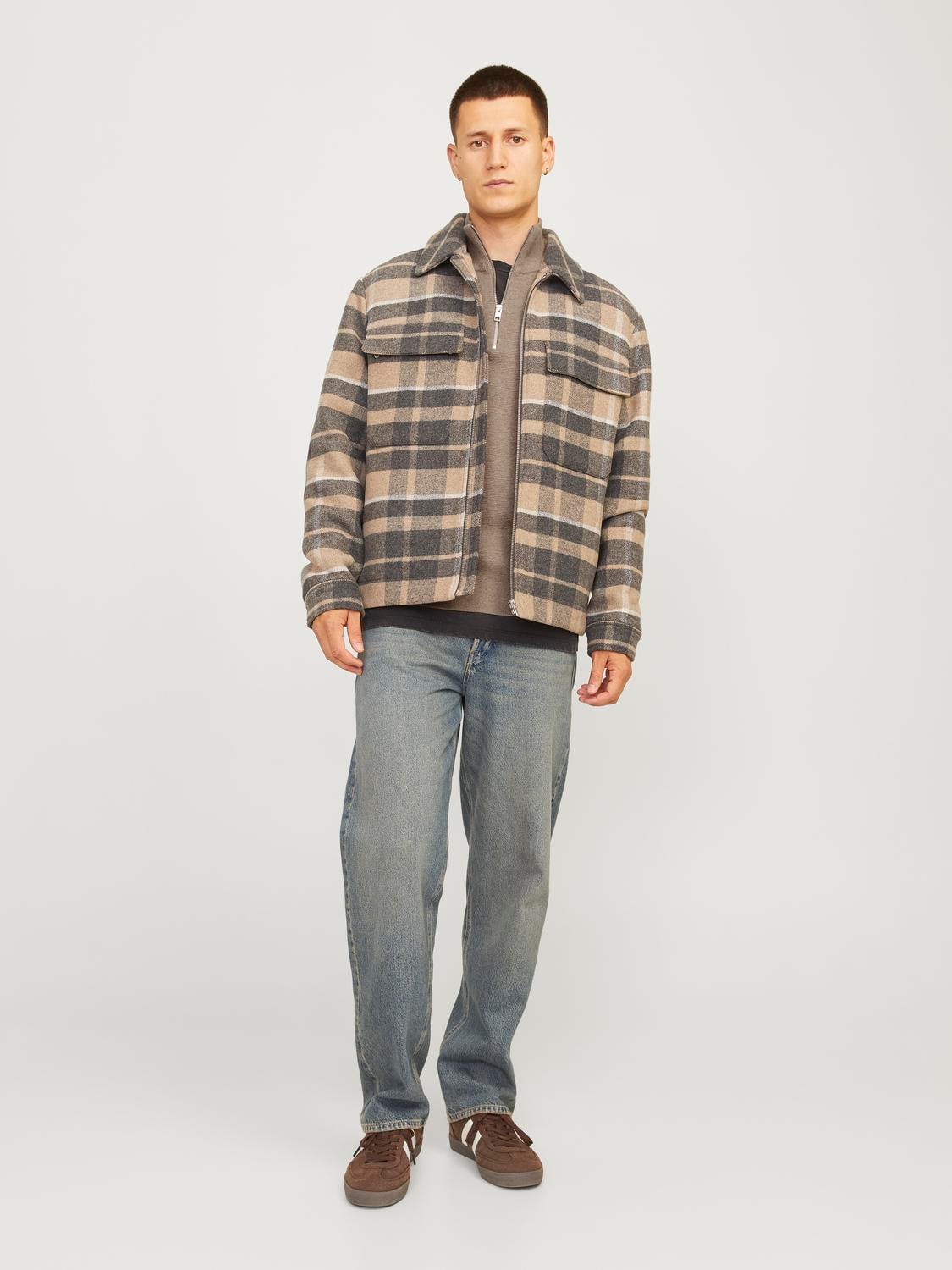 JACK&JONES Heren Trui Met Rits Milano Zandkleur  - Afbeelding 2
