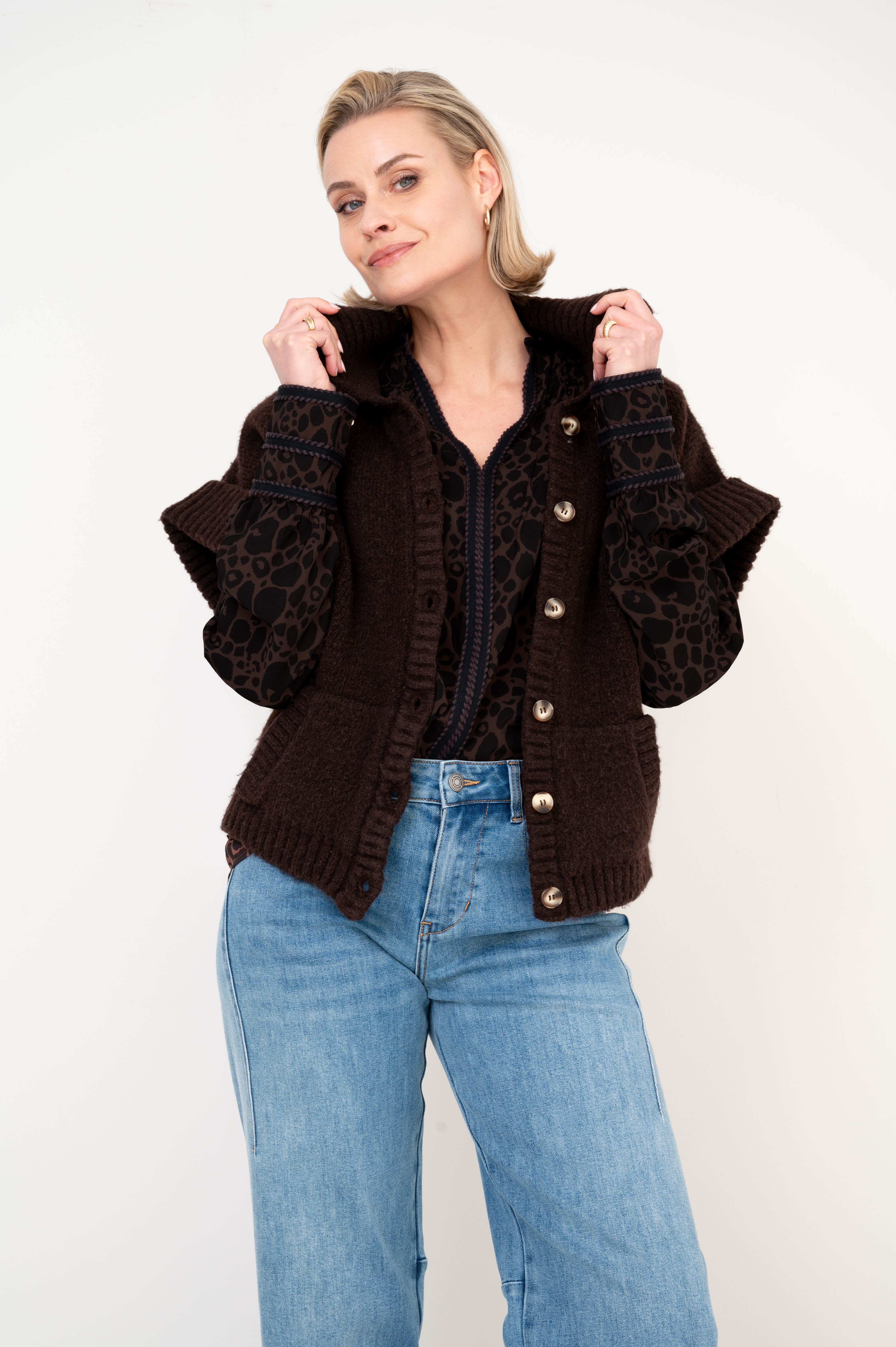 MAICAZZ Mouwloos Dames  Vest Zenan Choco Bruin  - Afbeelding 4