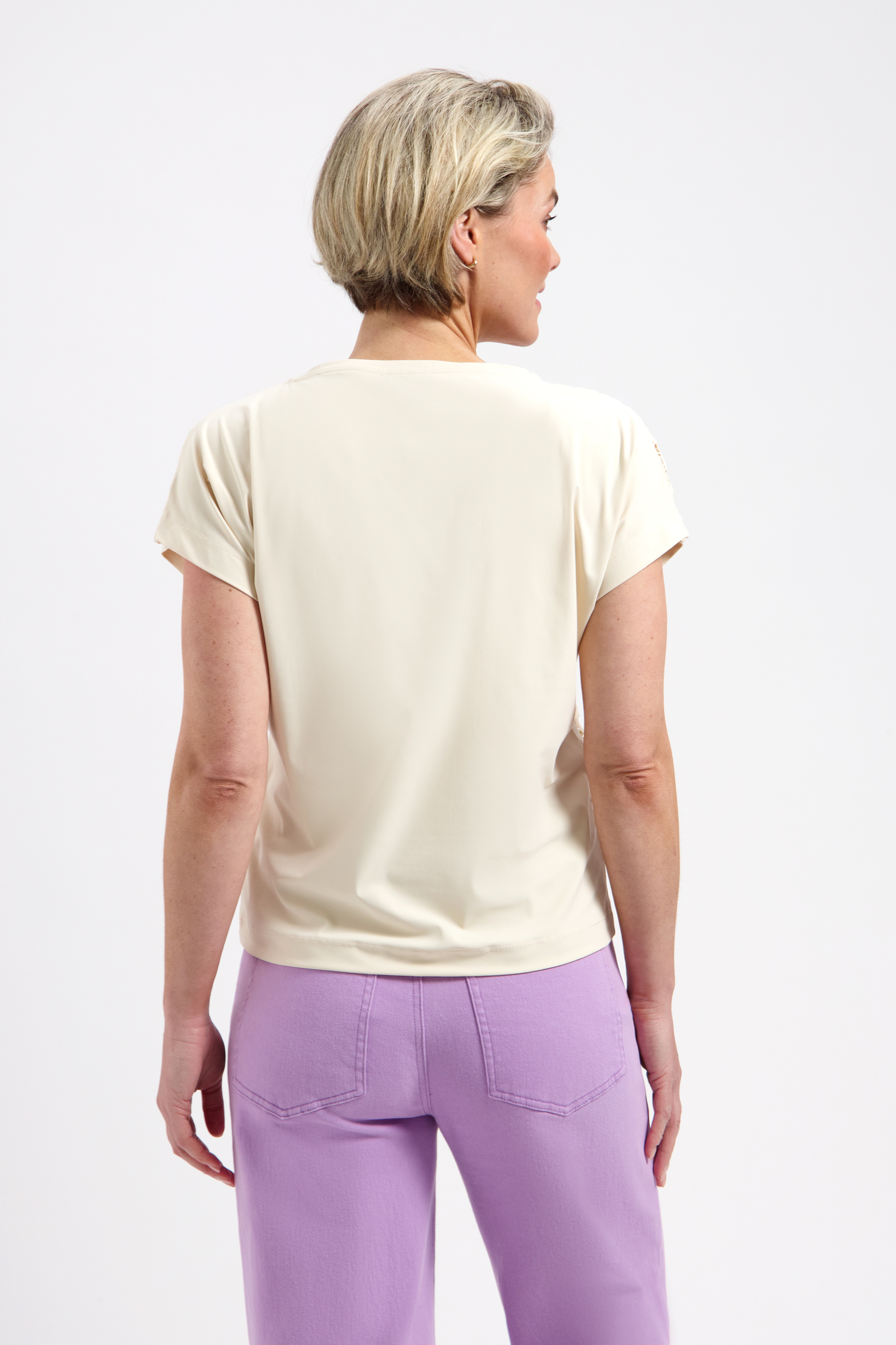 LADY DAY Dames Top Lilian Cream  - Afbeelding 2