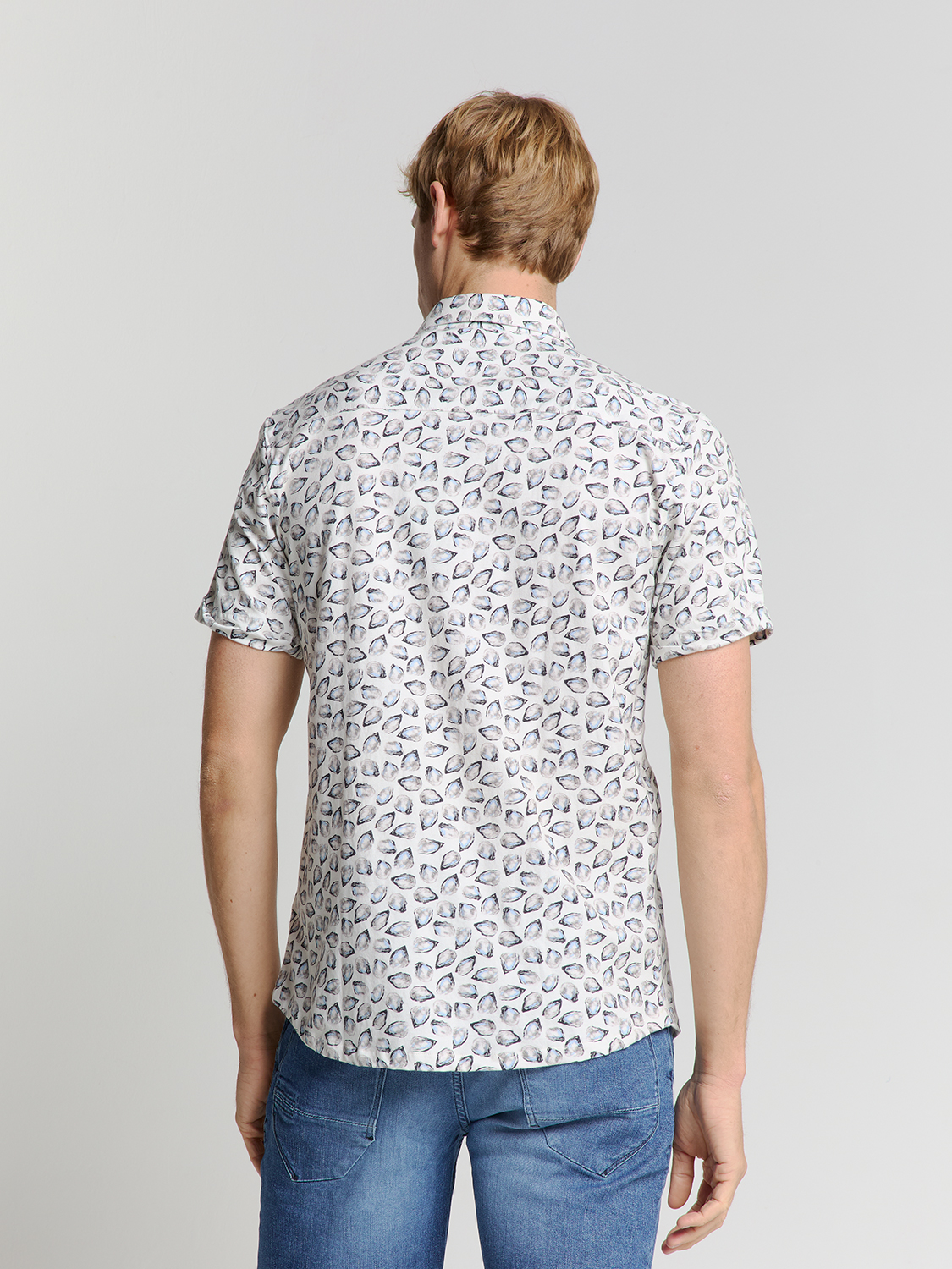 NO EXCESS Overhemd Korte Mouwen Jersey Stretch Print  - Afbeelding 2