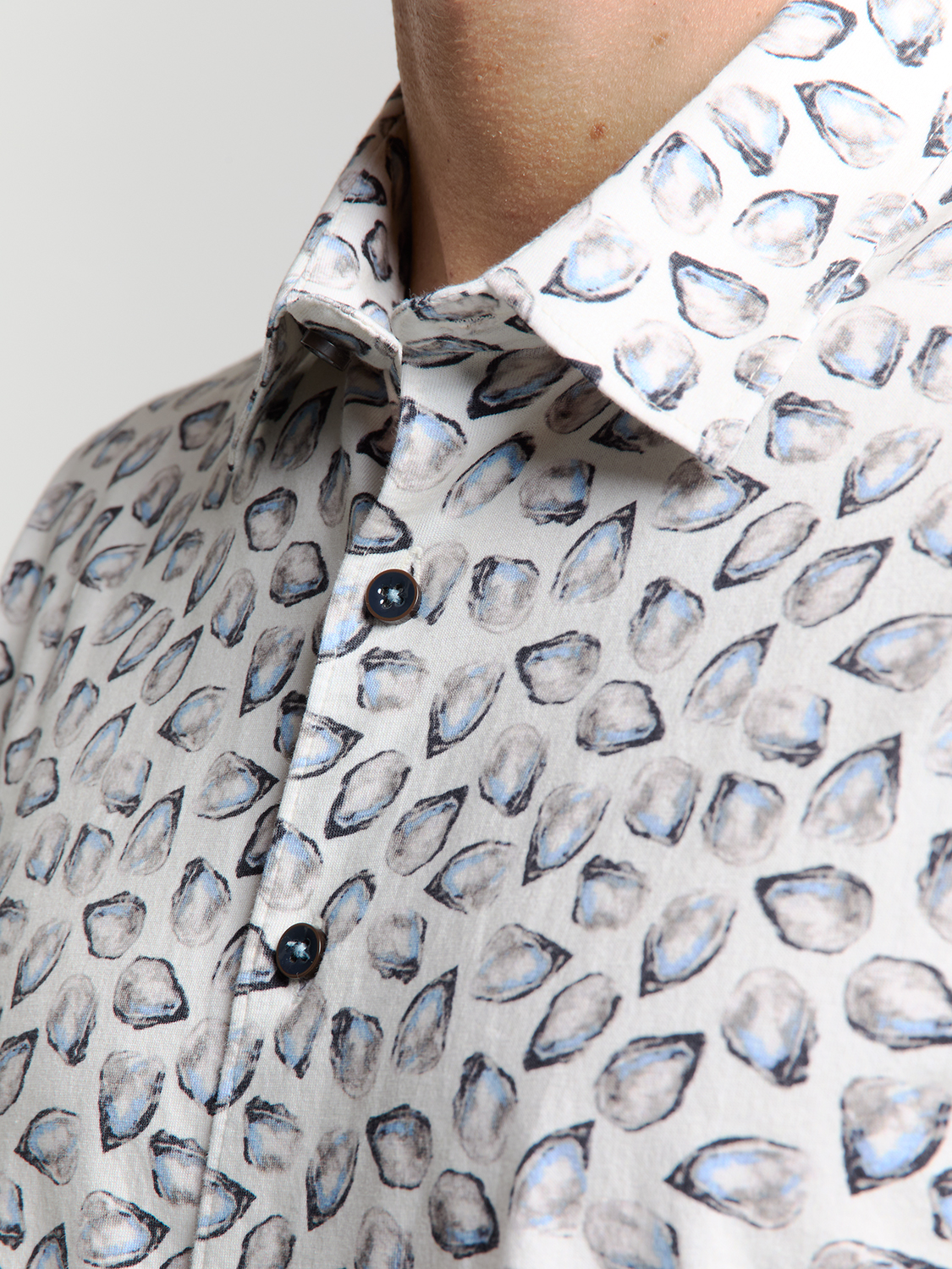 NO EXCESS Overhemd Korte Mouwen Jersey Stretch Print  - Afbeelding 5