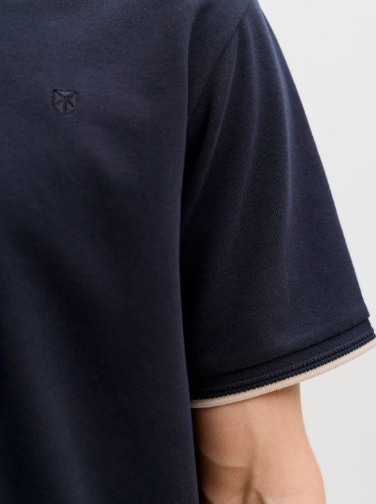 JACK & JONES Premium Heren Poloshirt Tricot Donkerblauw - Afbeelding 4